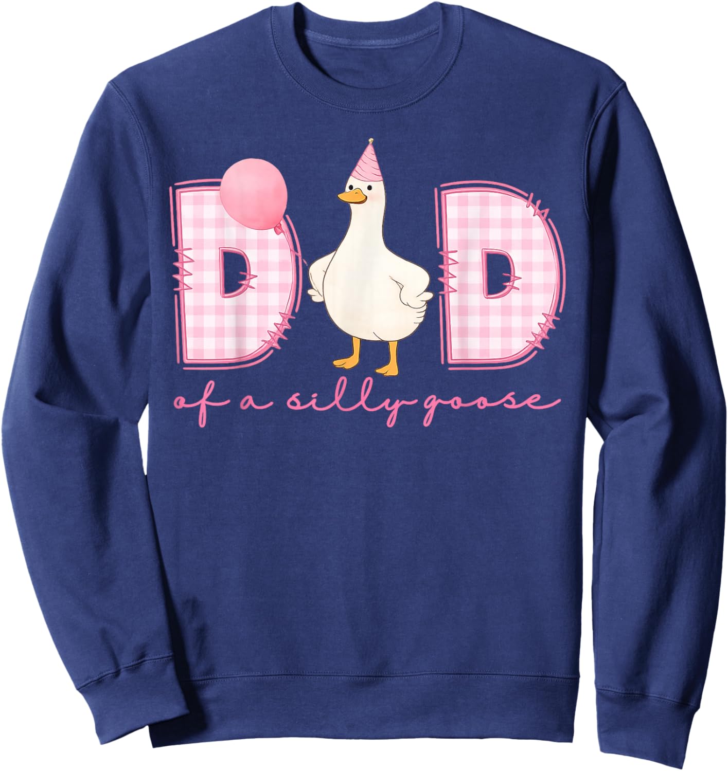 One Silly Goose Dad Papa 1st First Birthday Family Matching Sweatshirt - Sweatshirt | Navy