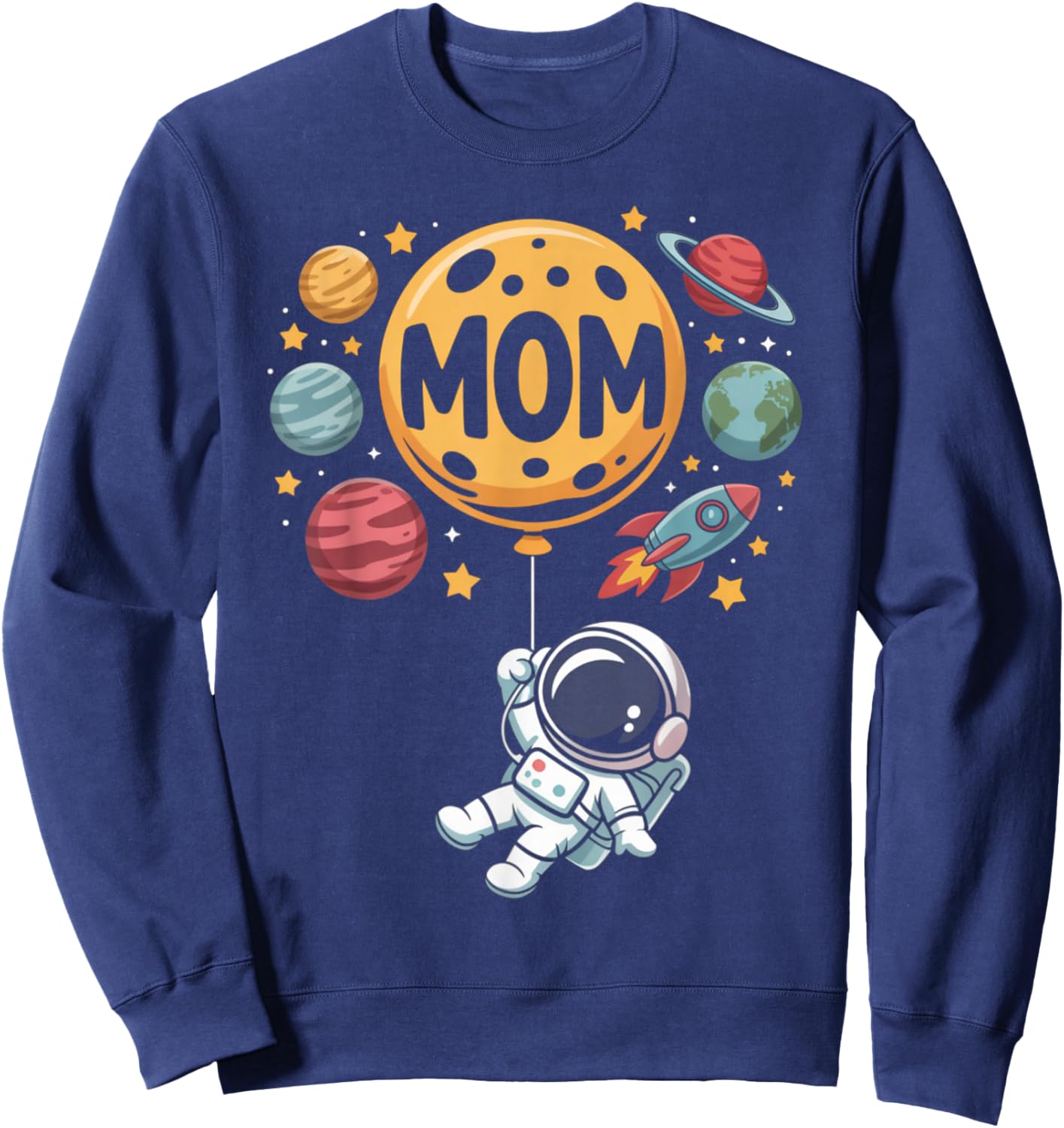 Space Mom Astronaut Galaxy Space Birthday Boy Kids Gifts Sweatshirt - Sweatshirt | Navy
