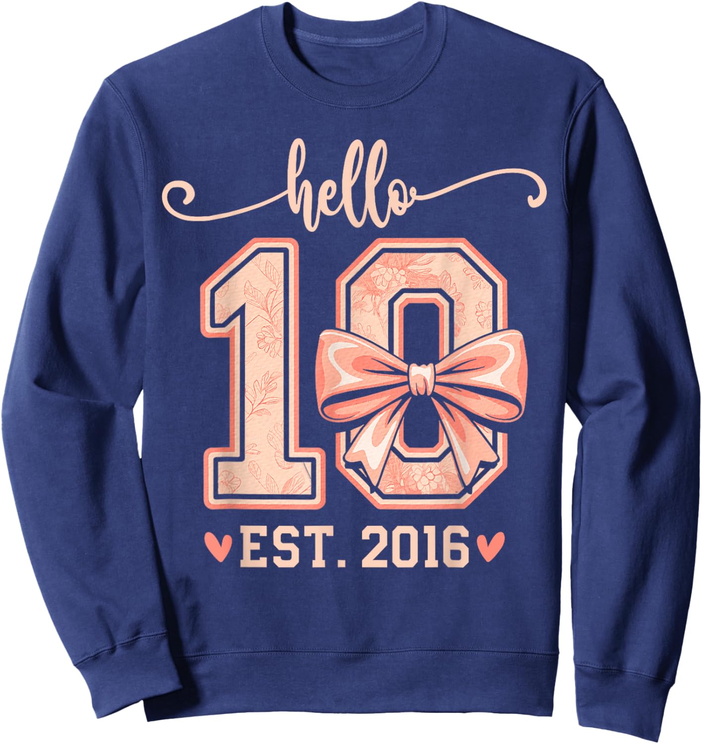 10th Birthday Girl 10 Years Sweatshirt - Sweatshirt | Navy