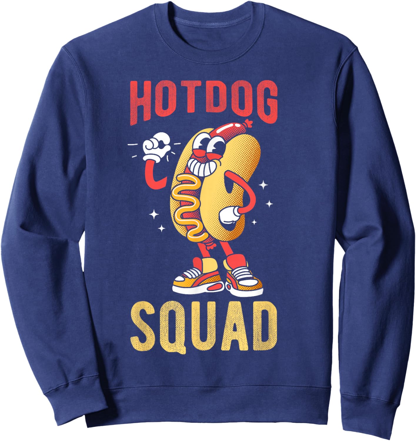 HOTDOG SQUAD Funny Hot Dog Sweatshirt - Sweatshirt | Navy