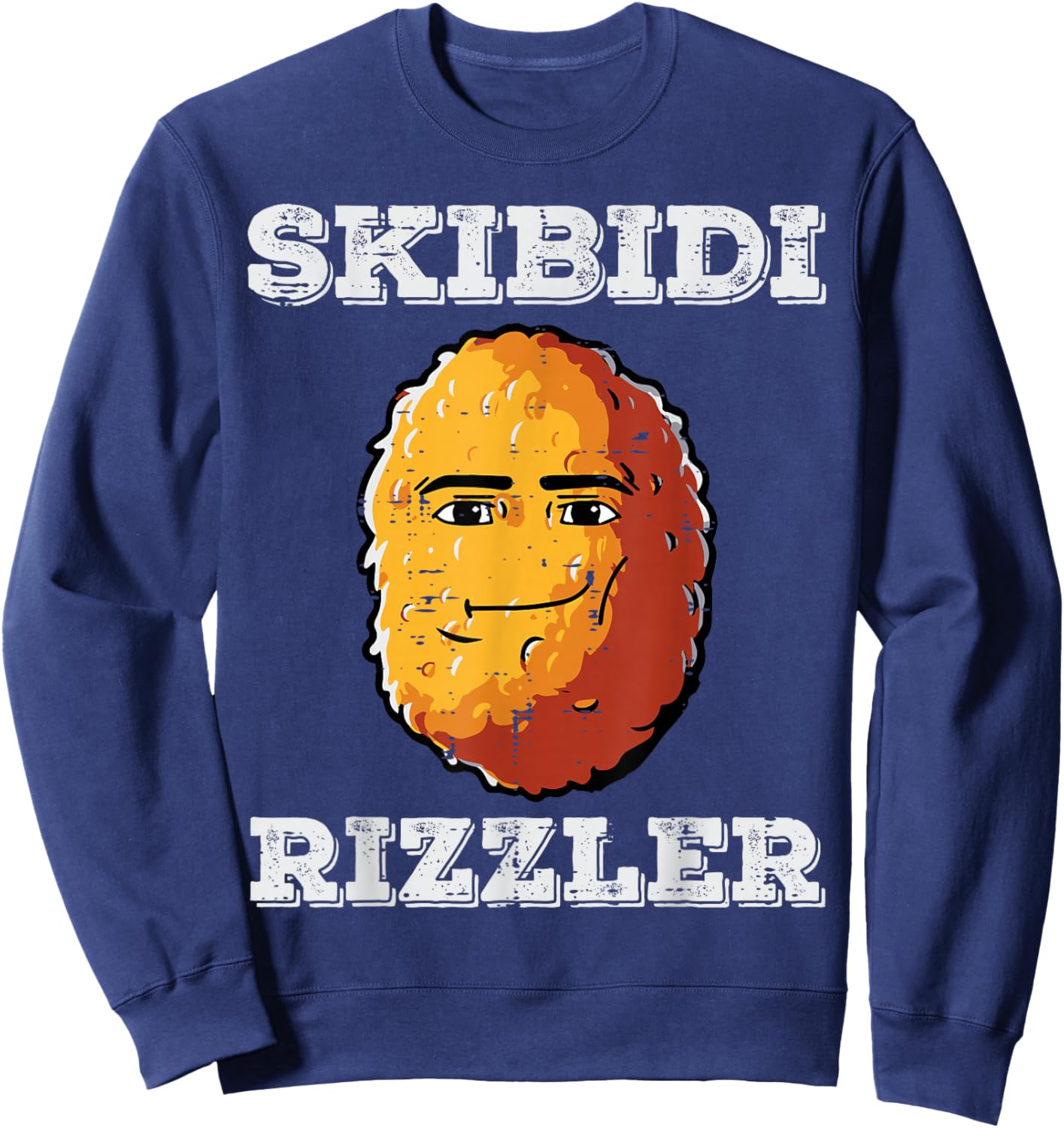 Potato Skibidi Rizzler Funny Saying Meme Men Boys Kids Women Sweatshirt - Sweatshirt | Navy