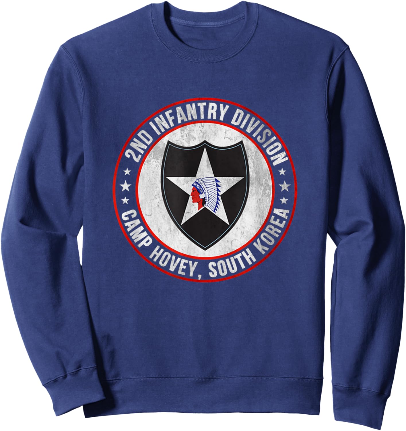 2nd Infantry Division Camp Hovey Korea Veteran Father Day Sweatshirt - Sweatshirt | Navy