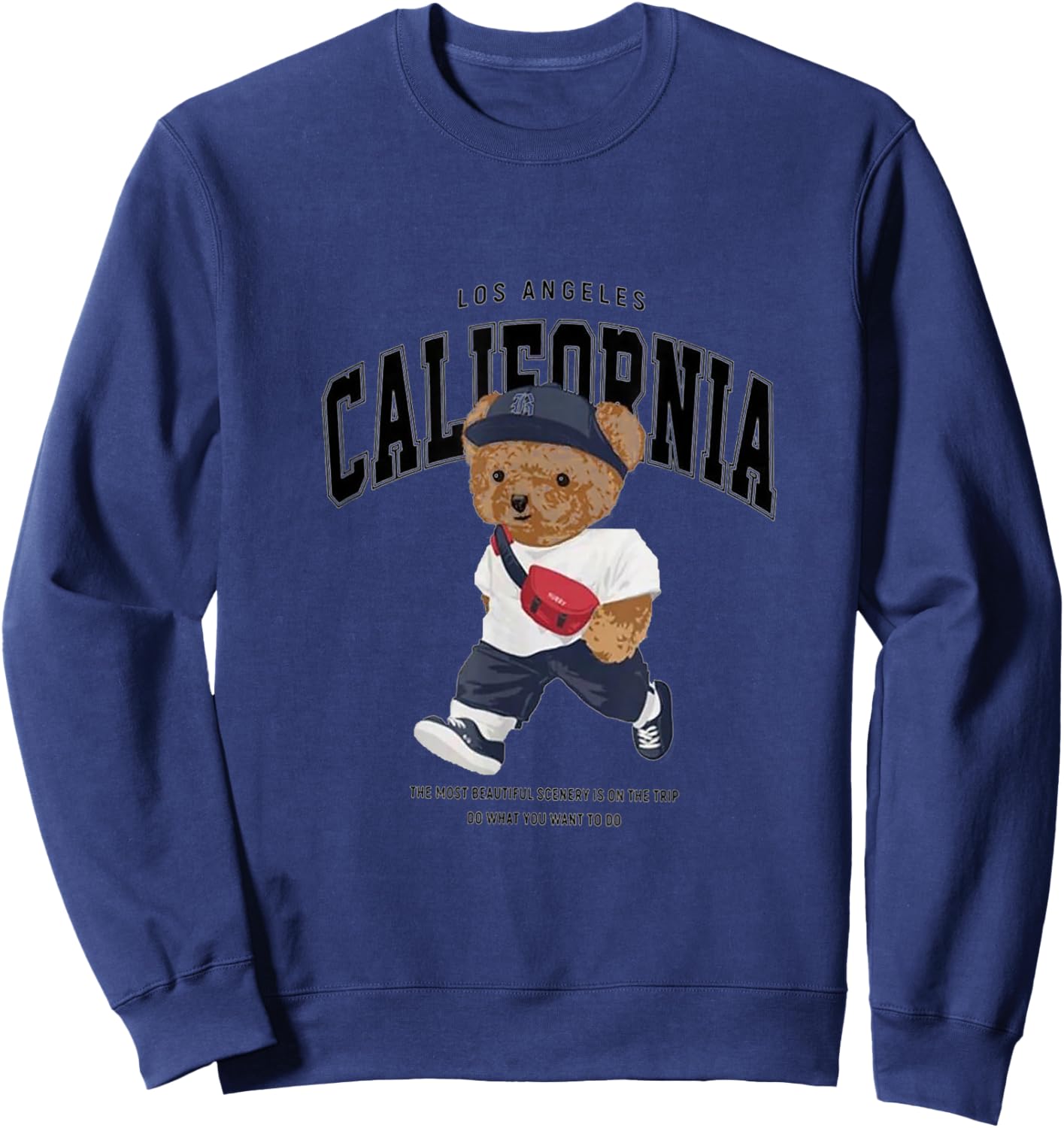 Teddy bear LA California Sweatshirt - Sweatshirt | Navy