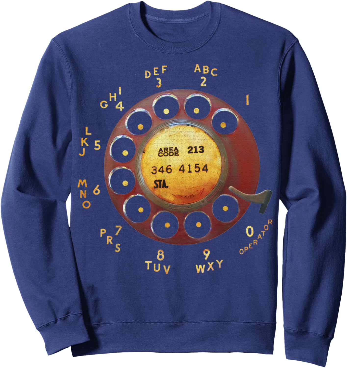 Retro Dial Plate Rotary Dial Phone Vintage Telephone Gifts Sweatshirt - Sweatshirt | Navy