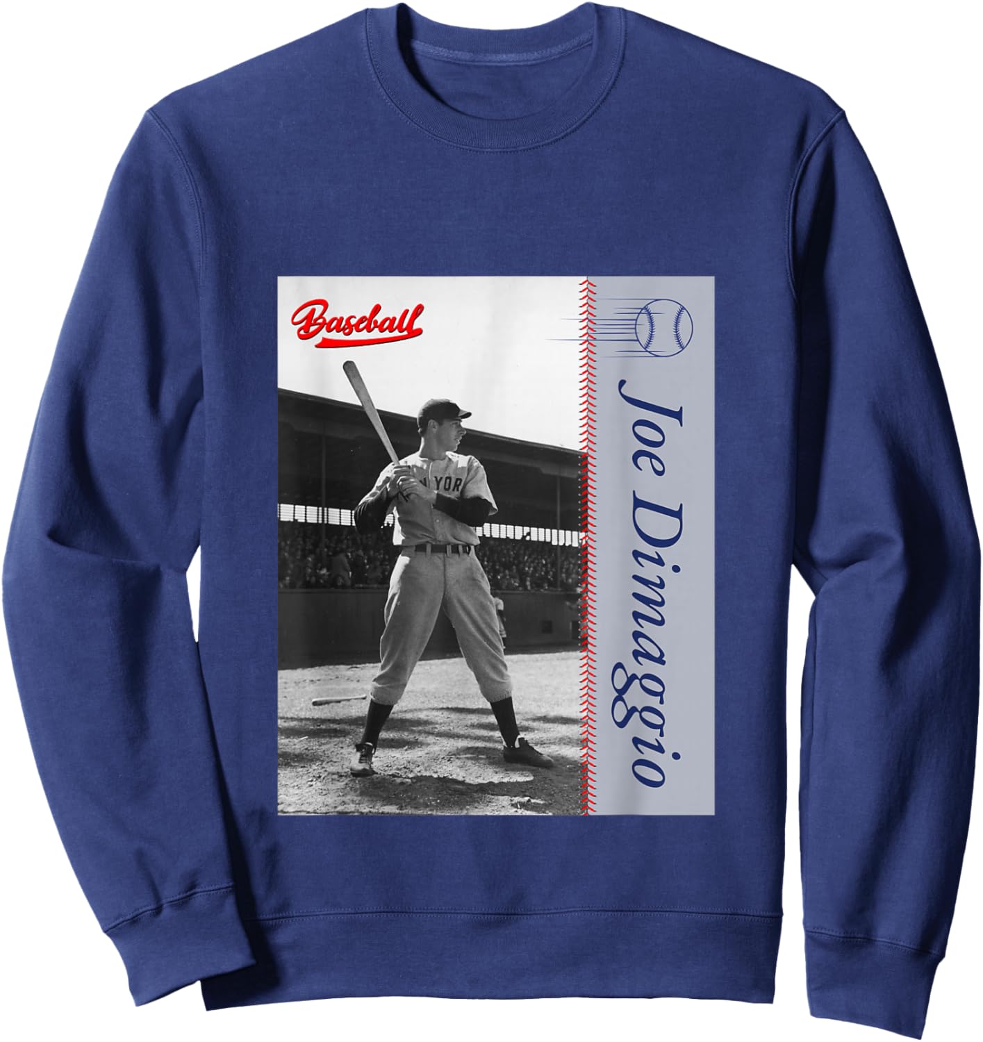 Great Moment Store Joe Dimaggio_Baseball_002 , Small, Black Sweatshirt - Sweatshirt | Navy
