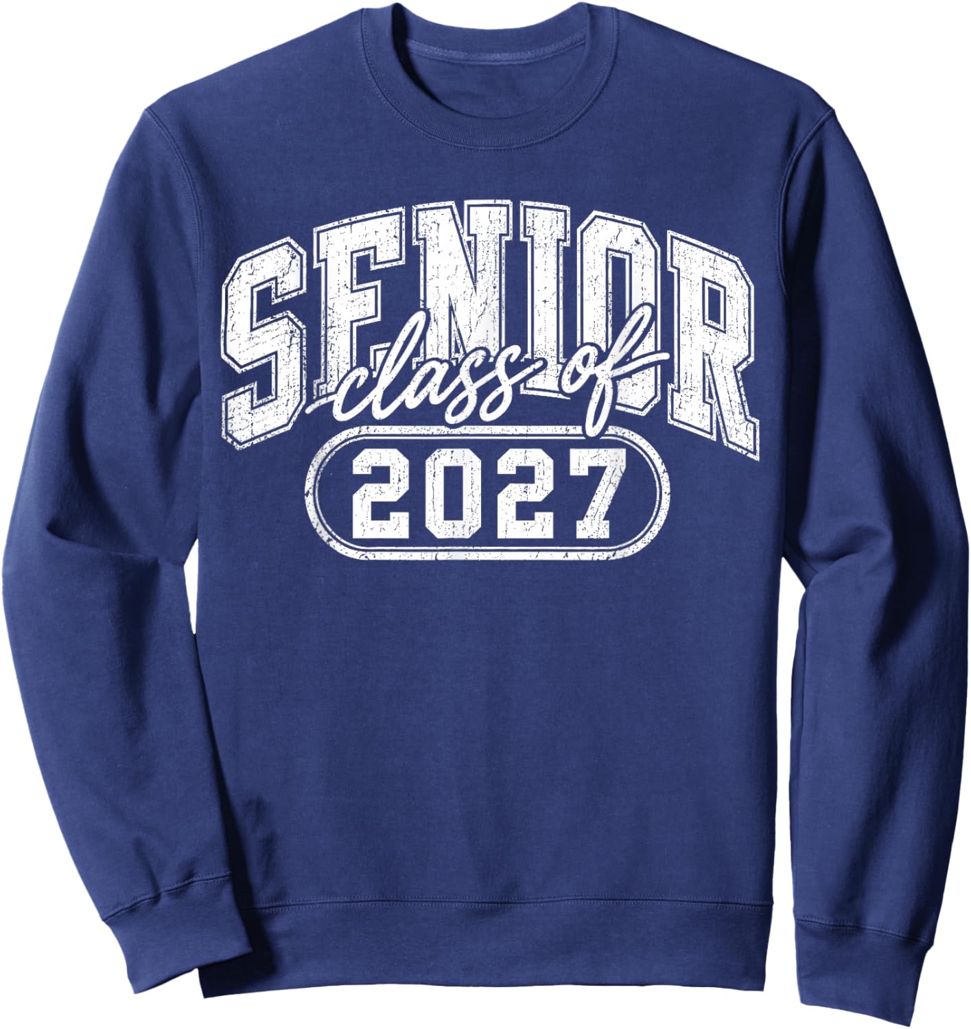 Class of 2027 Vintage High School Graduation Senior 2027 Sweatshirt - Sweatshirt | Navy