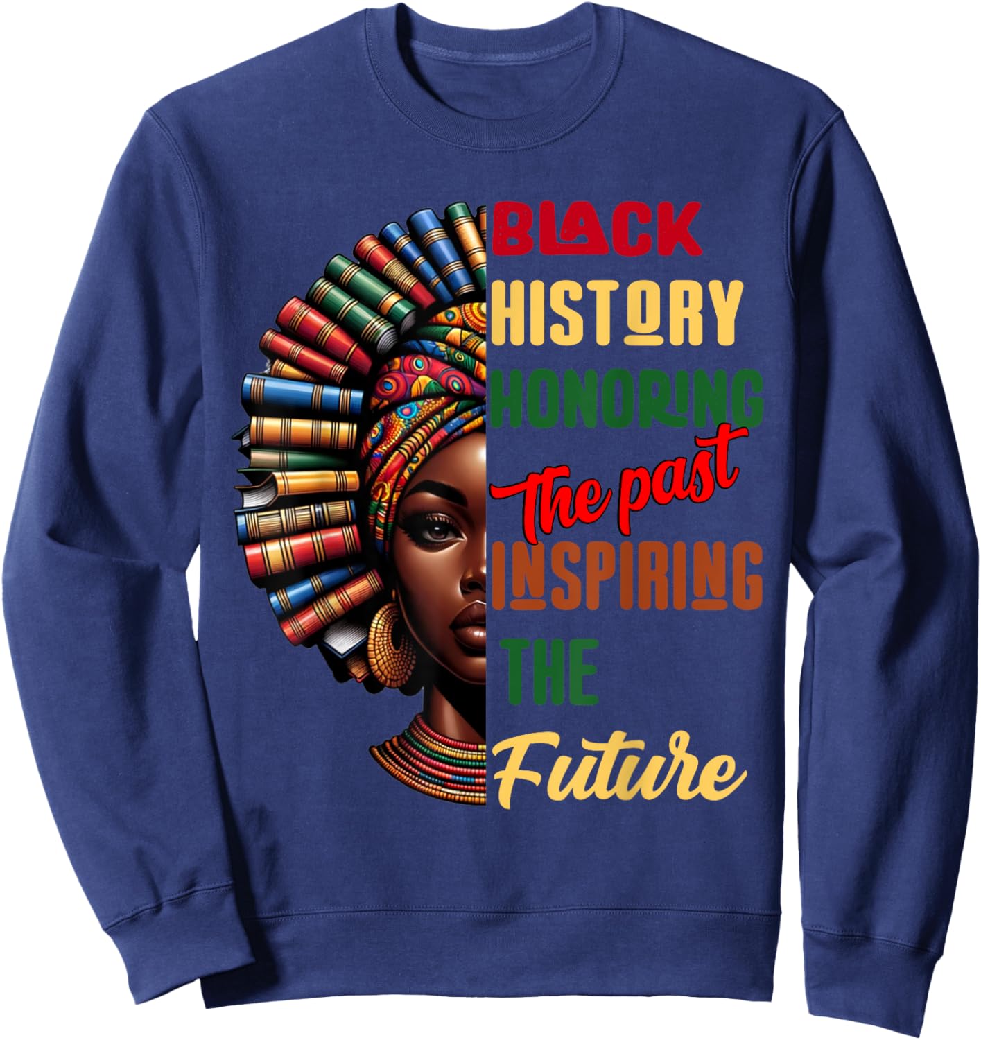 Black History Month Honoring Past Inspiring Future Women Kid Sweatshirt - Sweatshirt | Navy
