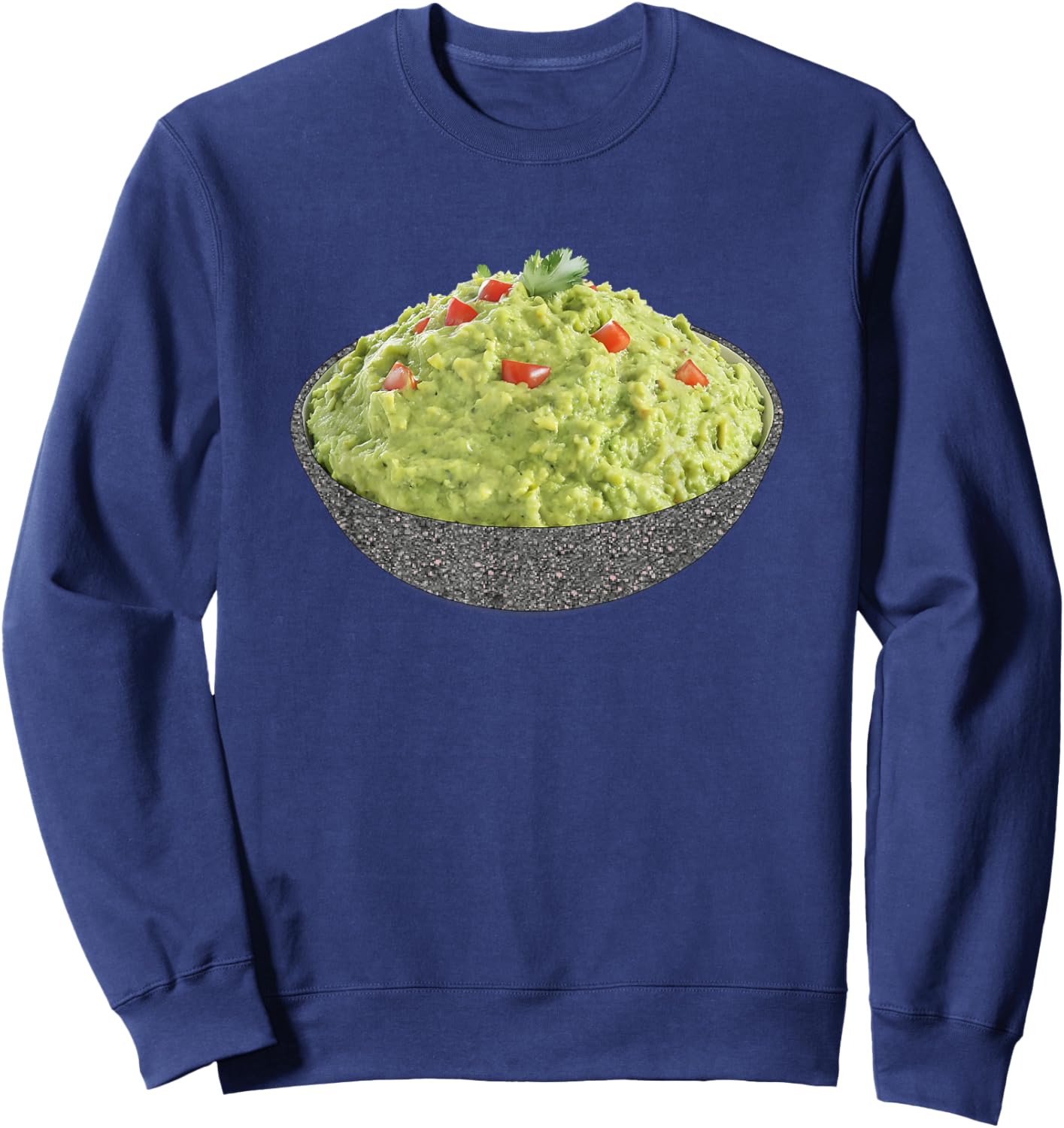 Holy Guacamole In Bowl Halloween Costume Funny Avocado Pun Sweatshirt - Sweatshirt | Navy