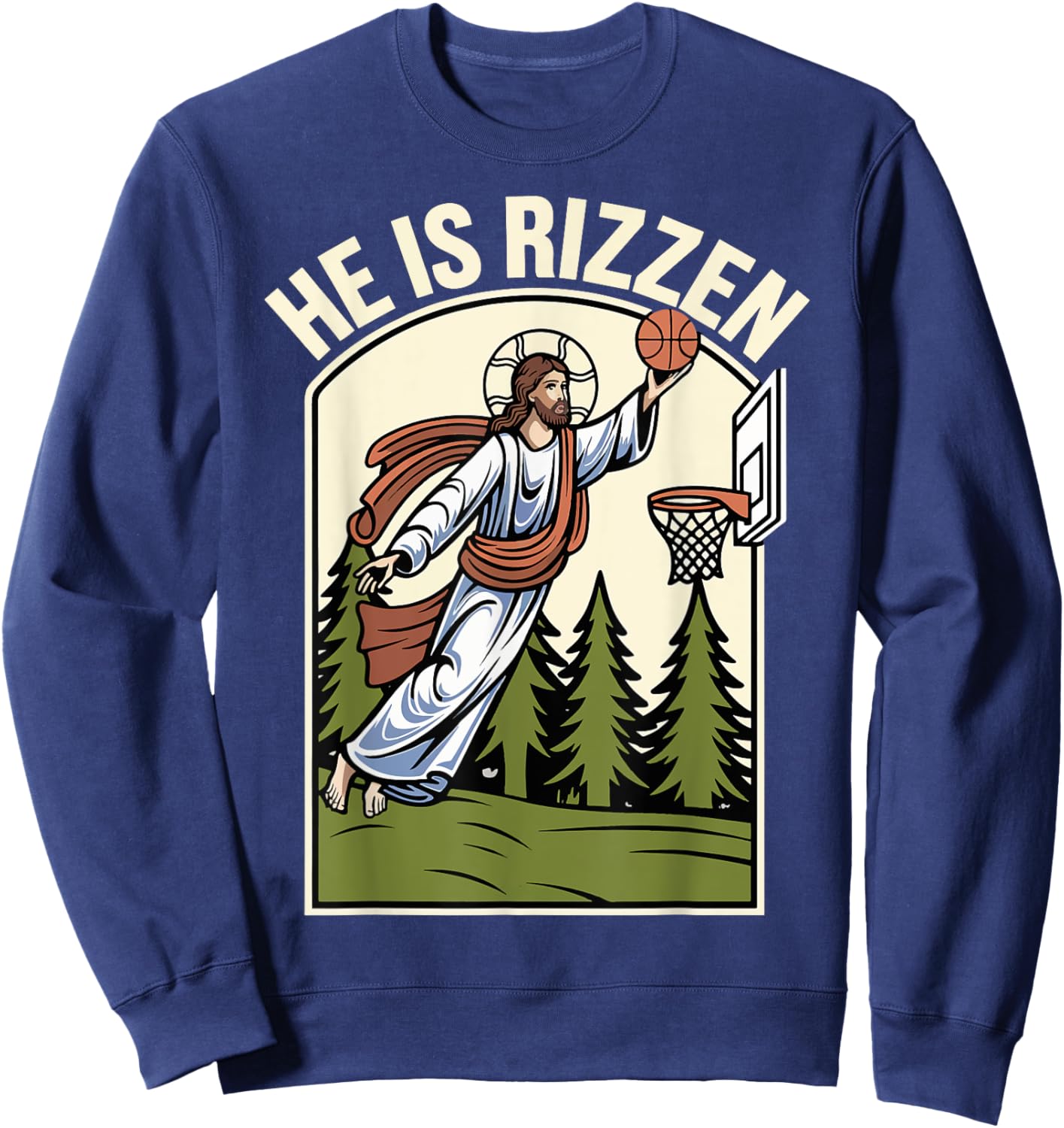 He Is Rizzen Sweatshirt - Sweatshirt | Navy