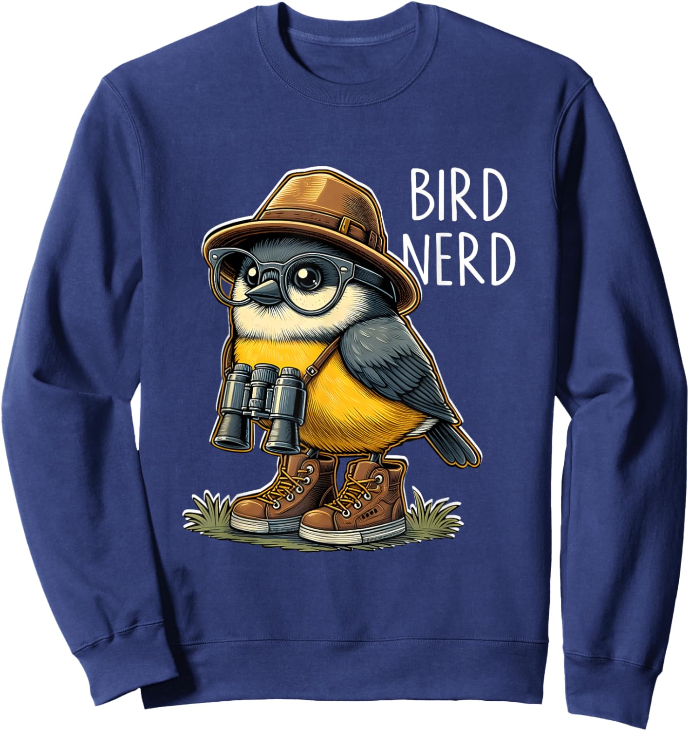 Bird Nerd Funny Bird Watching Birding Bird Lover Birdwatcher Sweatshirt - Sweatshirt | Navy