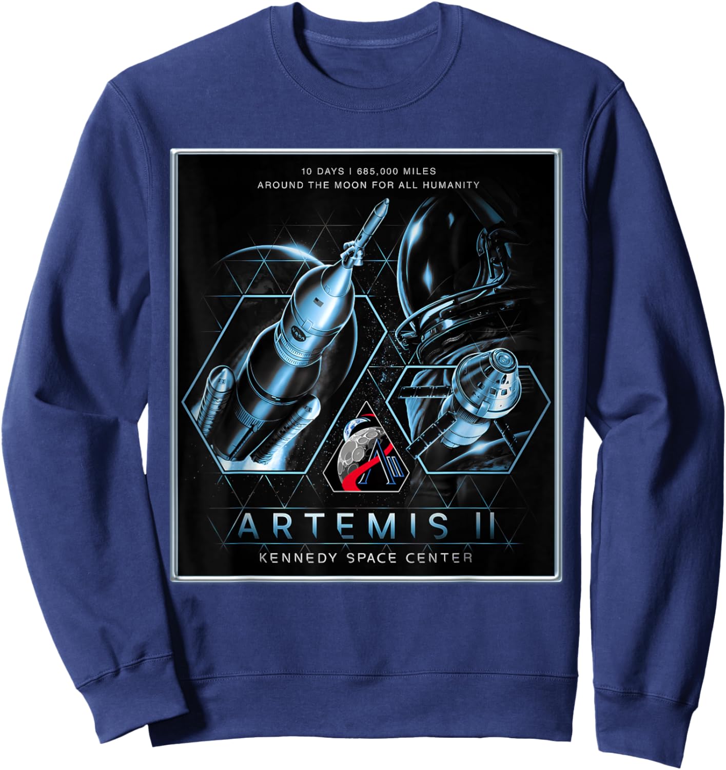 NASA Artemis II Moon Mission SLS Orion Sweatshirt - Sweatshirt | Navy