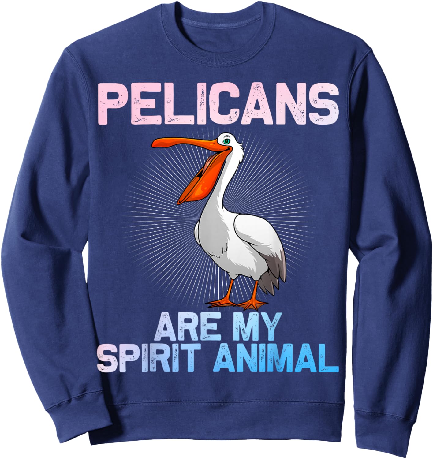 Cool Pelican Design Women Kids Pelican Bird Pelican Sweatshirt - Sweatshirt | Navy