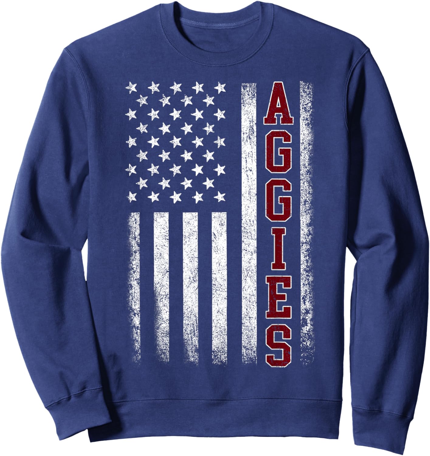 Retro Vintage Aggies Men Women Kids Sweatshirt - Sweatshirt | Navy
