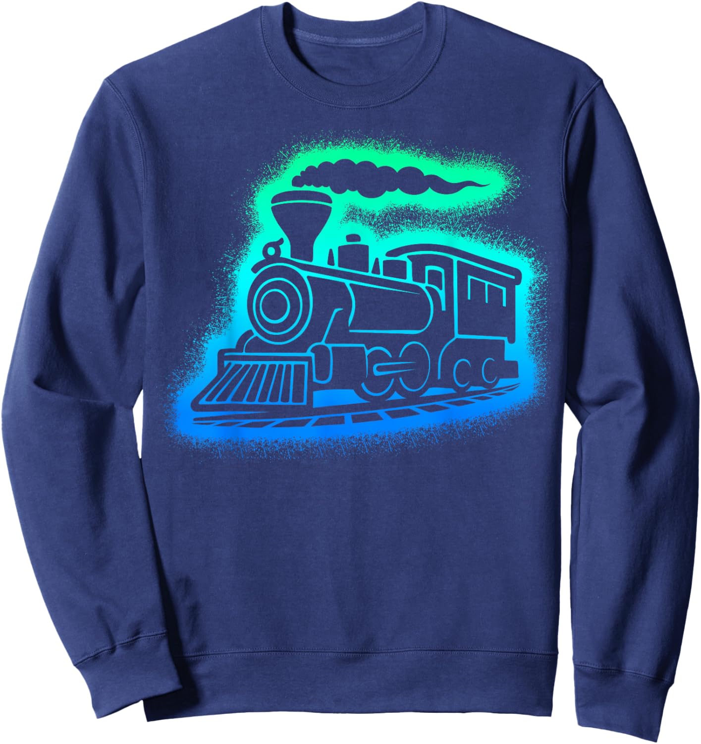 Steam Train Model Railway Children's Boys Men's Railway Sweatshirt - Sweatshirt | Navy