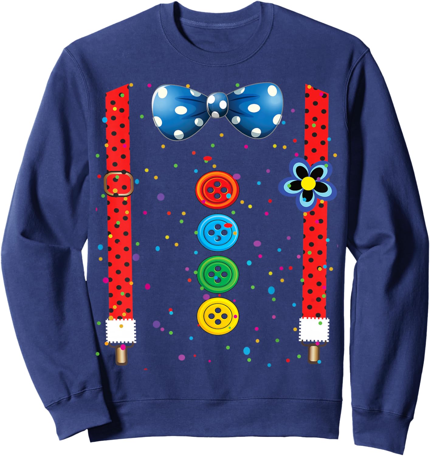 Clown Carnival Costume Carnival Clown Costume Sweatshirt - Sweatshirt | Navy