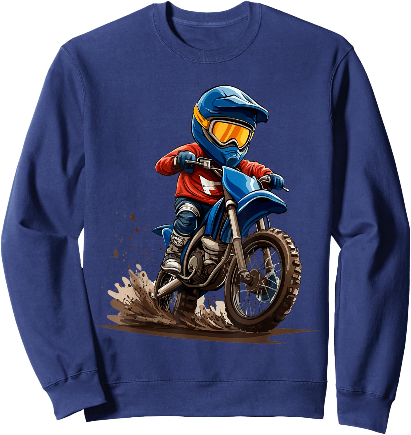 Kids Dirt Bike Sweatshirt - Sweatshirt | Navy