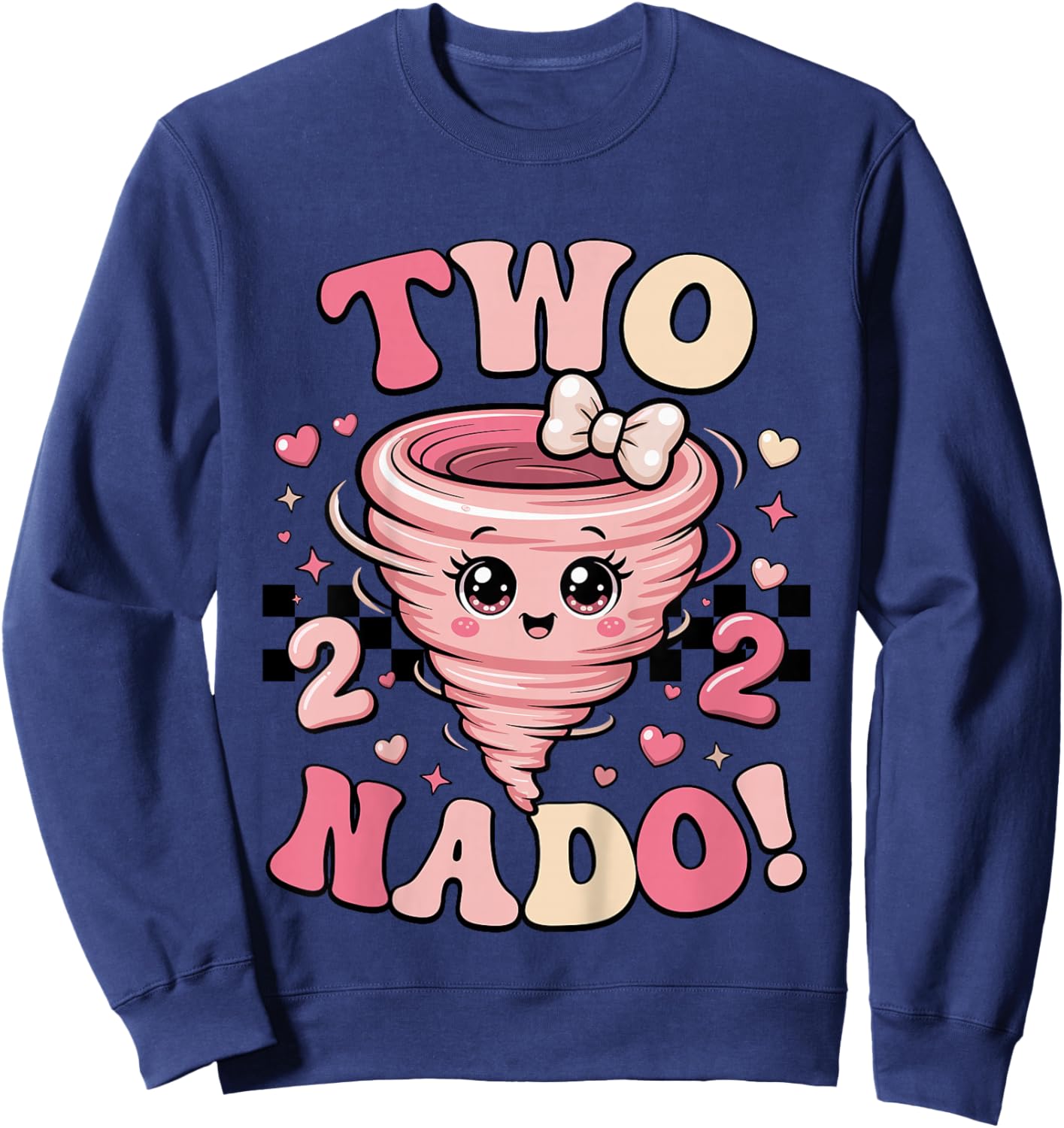 Two Nado 2nd Birthday Funny 2 Year Old Girls Kids Toddler Sweatshirt - Sweatshirt | Navy