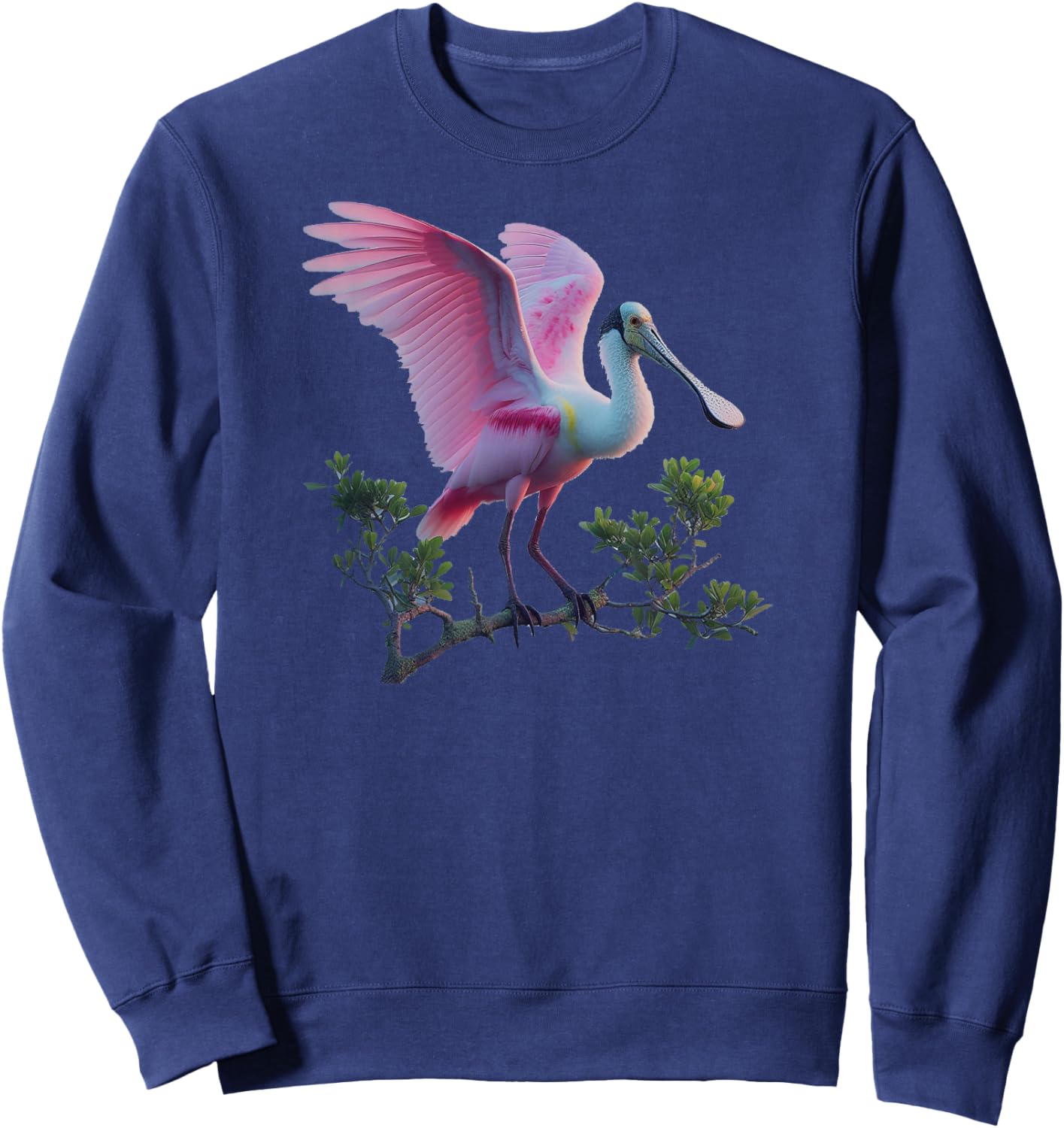 Bird Series. Roseate Spoonbill. Artist's Rendition. Sweatshirt - Sweatshirt | Navy