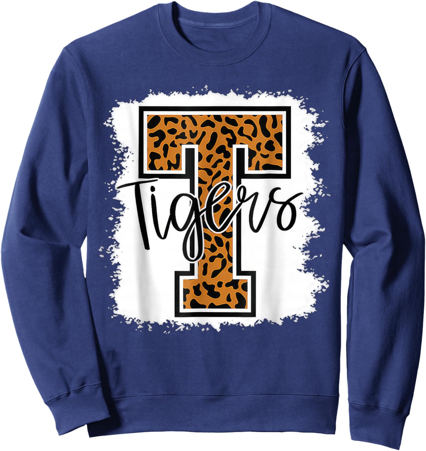 Tigers Swash School Spirit Orange Black T Shirt Sweatshirt - Sweatshirt | Navy