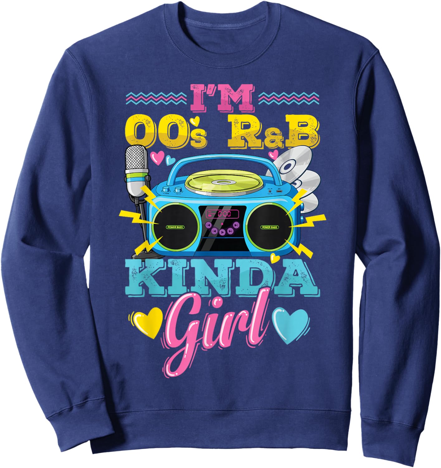 Back to The 2000s R&B Girl Vintage Retro 00s Sweatshirt - Sweatshirt | Navy