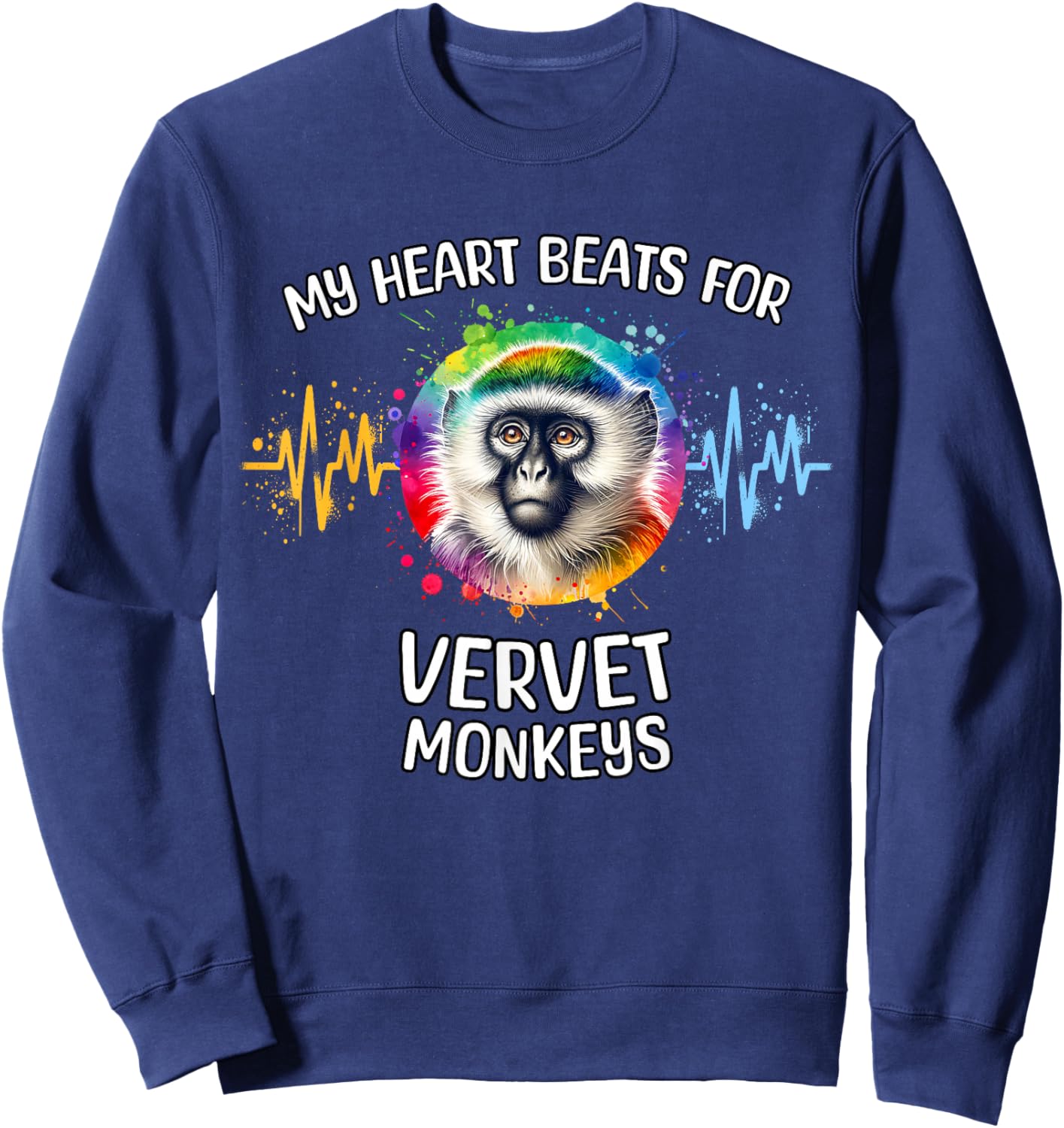 Vervet Monkey ECG Vervet Monkey Sweatshirt - Sweatshirt | Navy