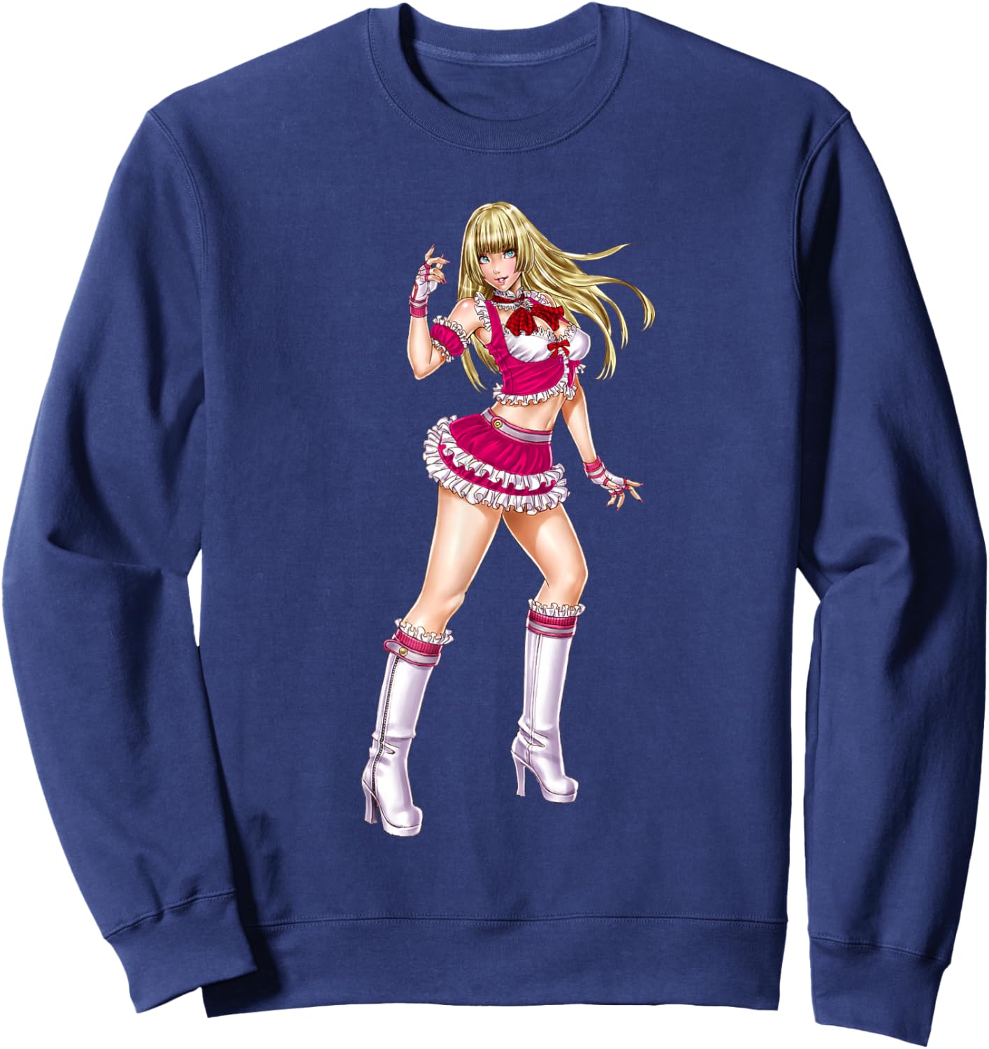 Bandai Namco Entertainment Inc. TEKKEN7 LILI 004 , Small, Black Sweatshirt - Sweatshirt | Navy