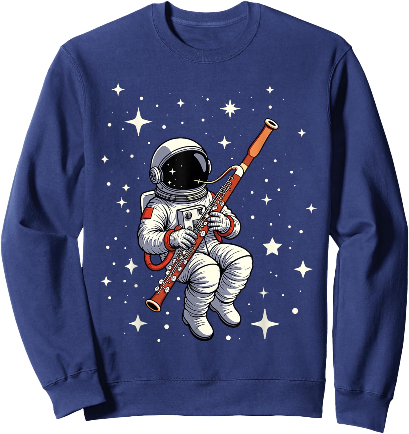 Astronaut Bassoon Player Music Space Bassoon Sweatshirt - Sweatshirt | Navy
