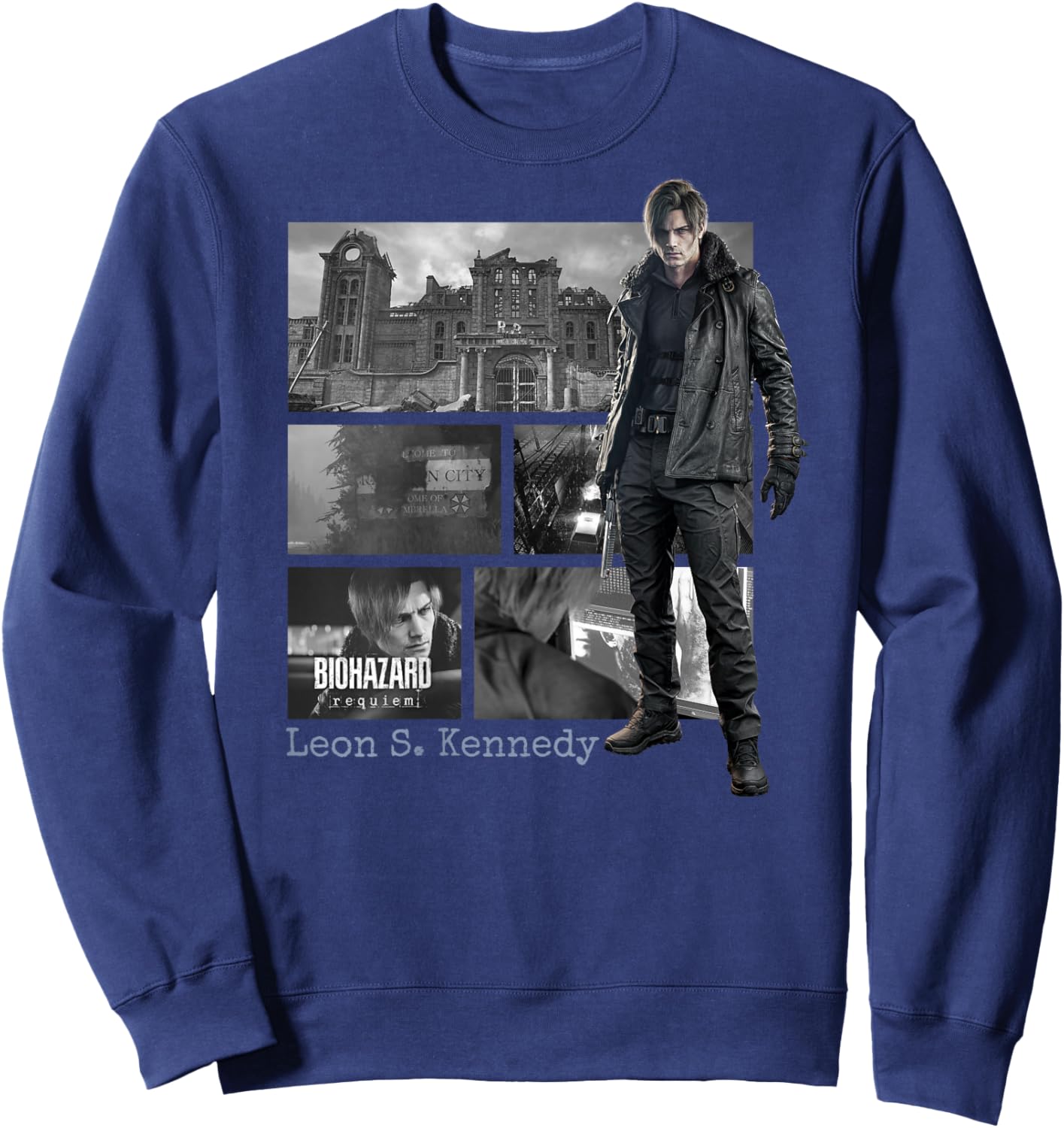 Resident Evil Requiem Leon BP Sweatshirt - Sweatshirt | Navy