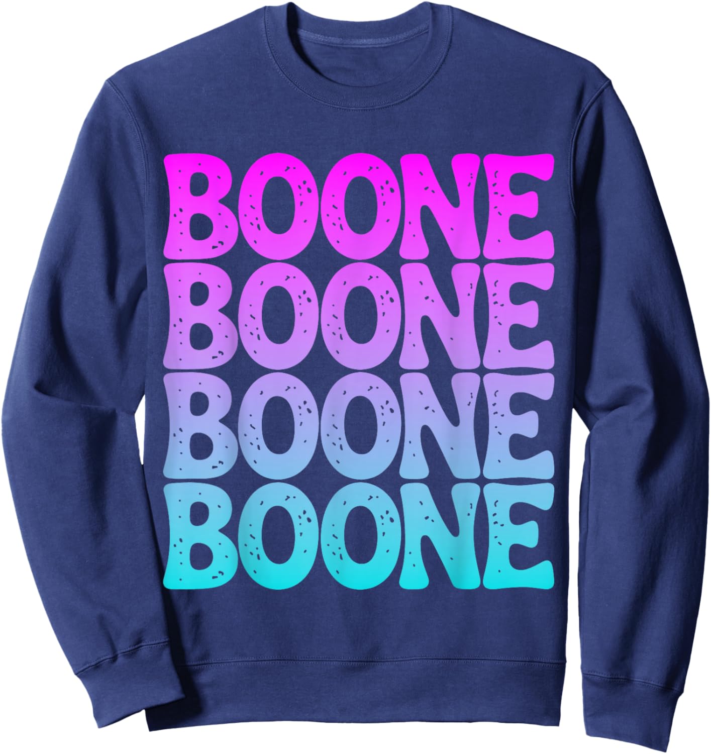 Boone Family Name I Love Boone Personalized Vintage Sweatshirt - Sweatshirt | Navy
