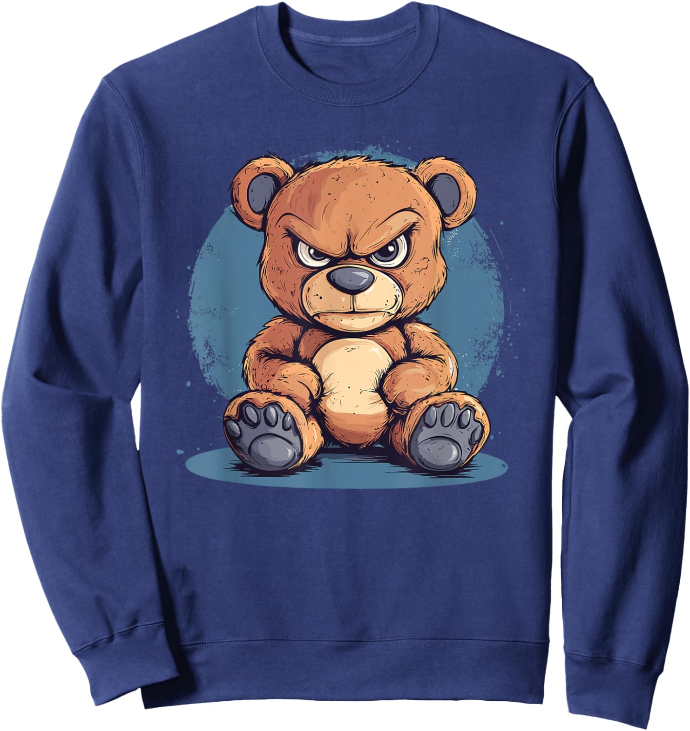 Funny Grumpy Bear Art Sweatshirt - Sweatshirt | Navy