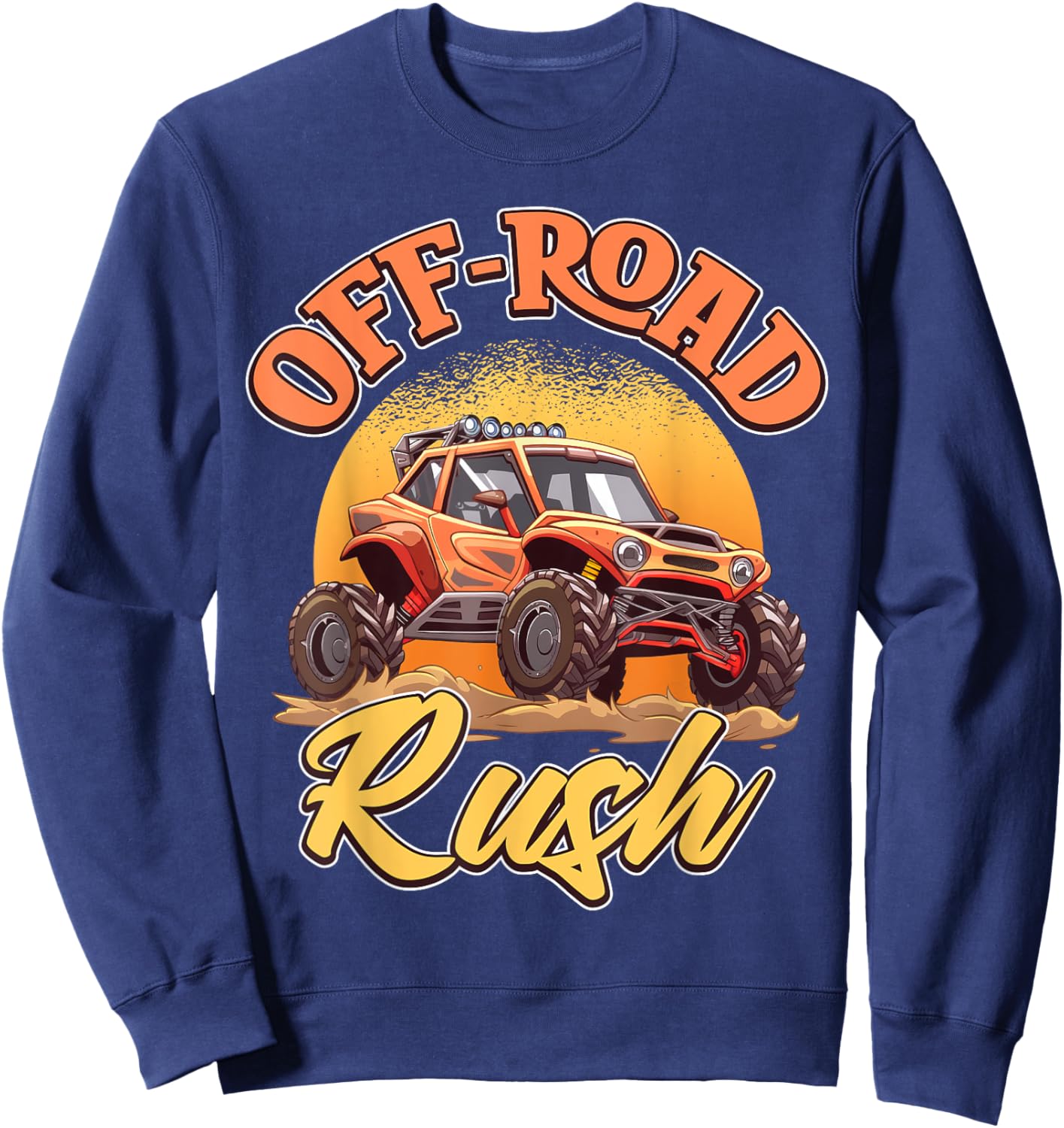 Orange Off-Road Rush Dune Buggy Adventure Sweatshirt - Sweatshirt | Navy