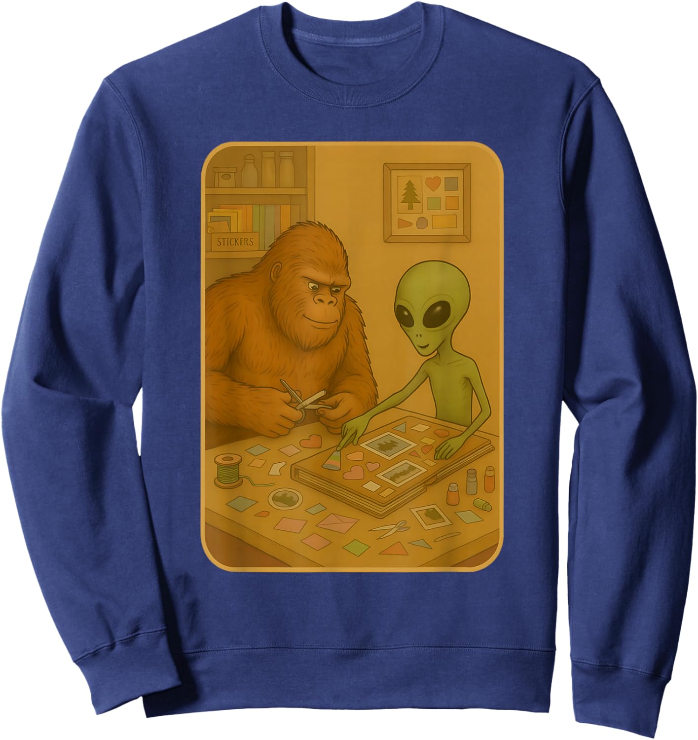 Funny Scrapbooking Meme Sweatshirt - Sweatshirt | Navy