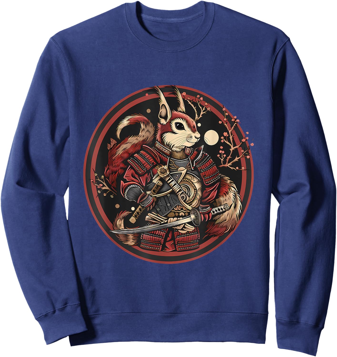 Samurai Squirrel Japanese Samurai Squirrel Japanese Warrior Sweatshirt - Sweatshirt | Navy