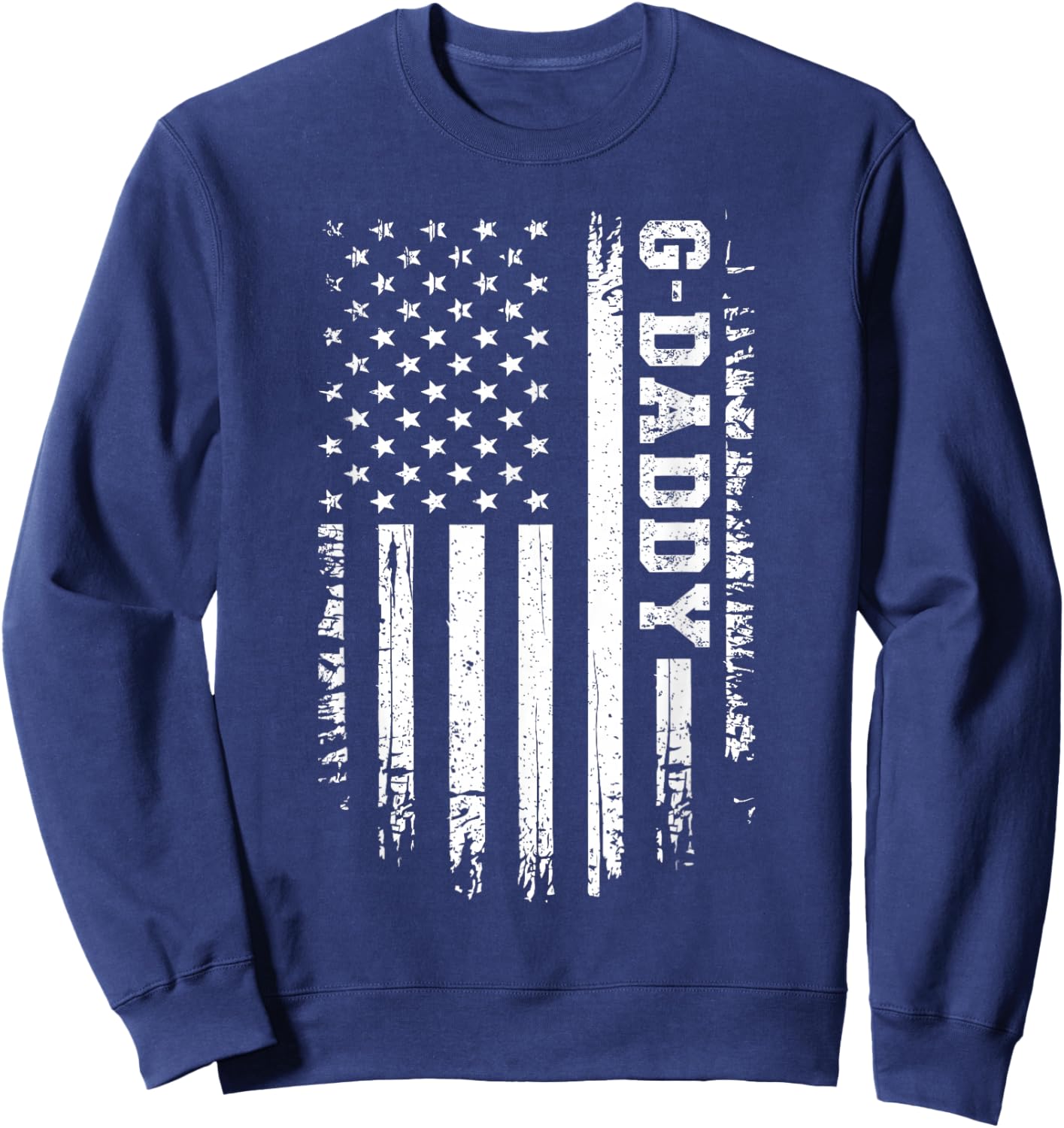 Vintage G-Daddy American Flag 4th of July USA Retro GDaddy Sweatshirt - Sweatshirt | Navy