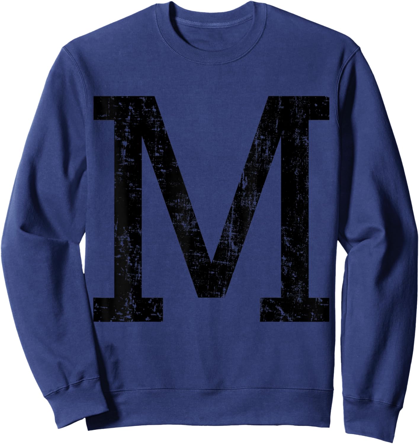 Letter M Capital Alphabet Initial School College Uni Varsity Sweatshirt - Sweatshirt | Navy