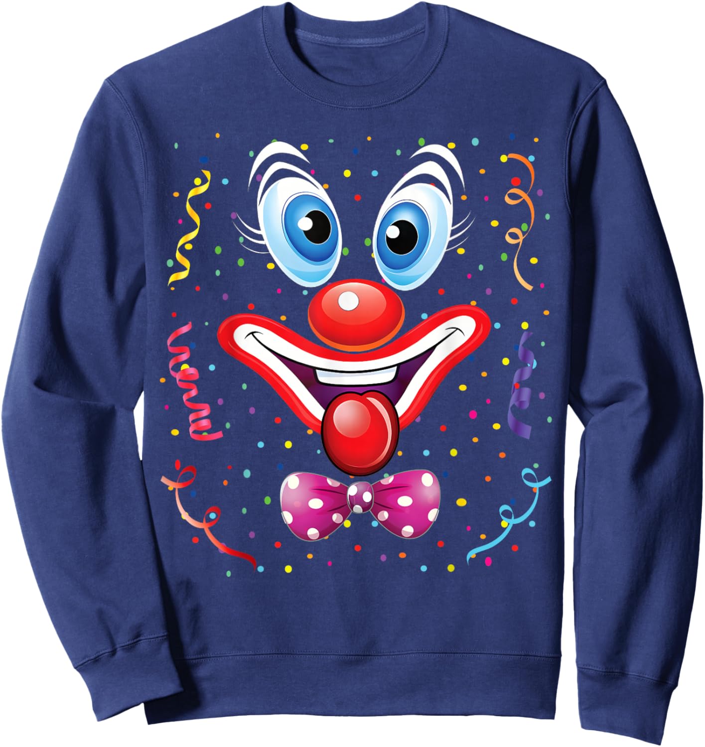 Clown Carnival Costume Carnival Clown Costume Sweatshirt - Sweatshirt | Navy
