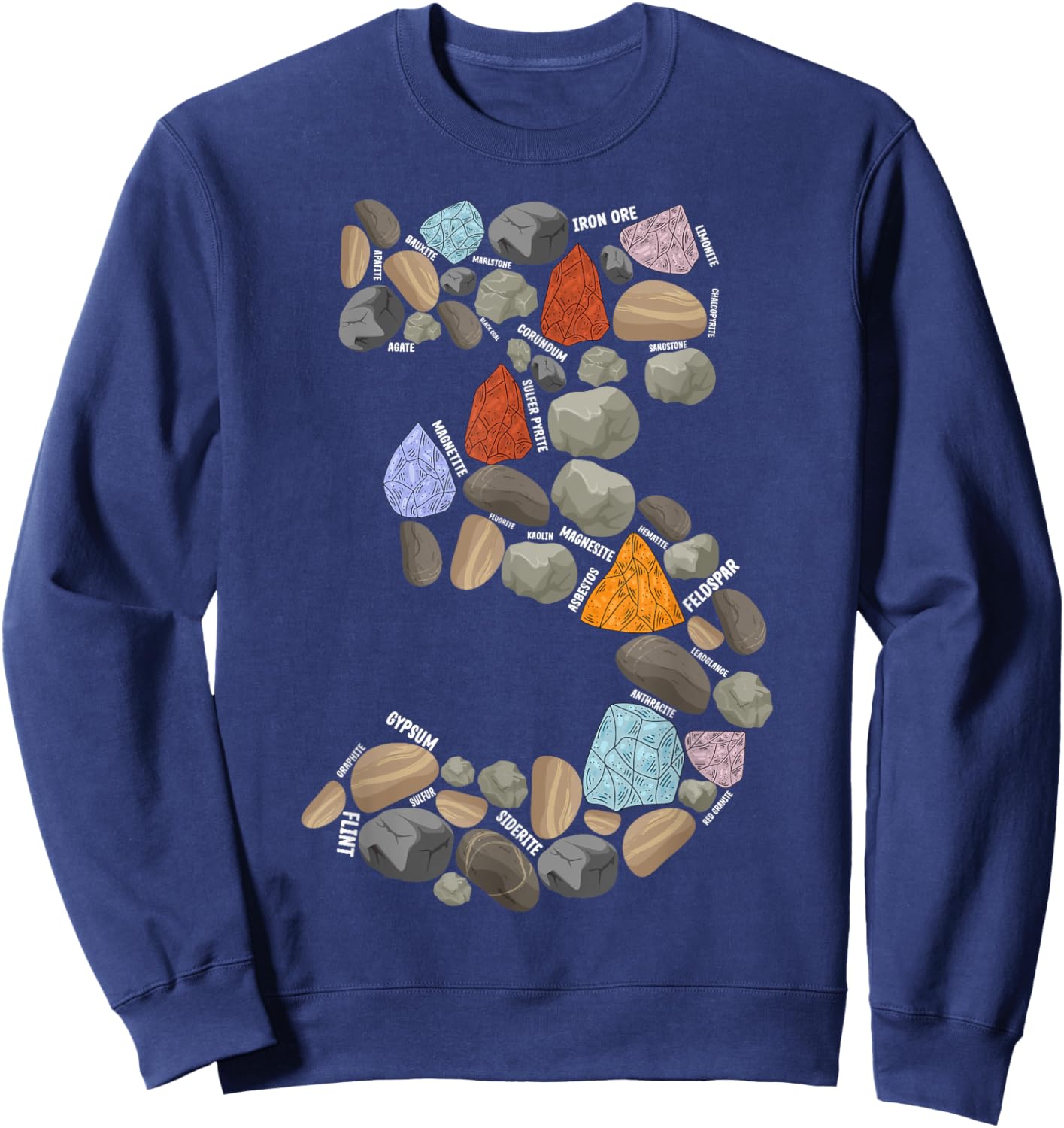 Geology Rocks 3 Years Old 3rd Birthday Rock Collecting Sweatshirt - Sweatshirt | Navy