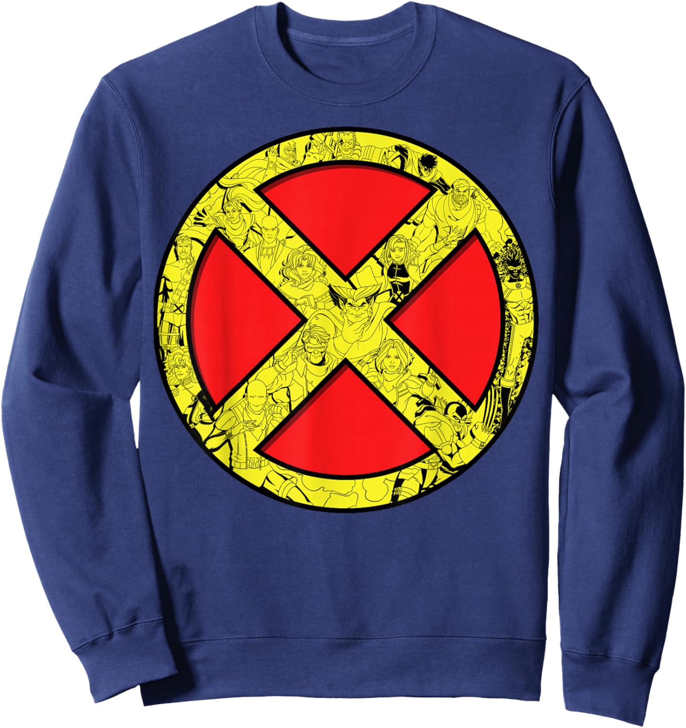 Marvel X-Men '97 Heros Inside Bold Classic X-Men Logo Sweatshirt - Sweatshirt | Navy