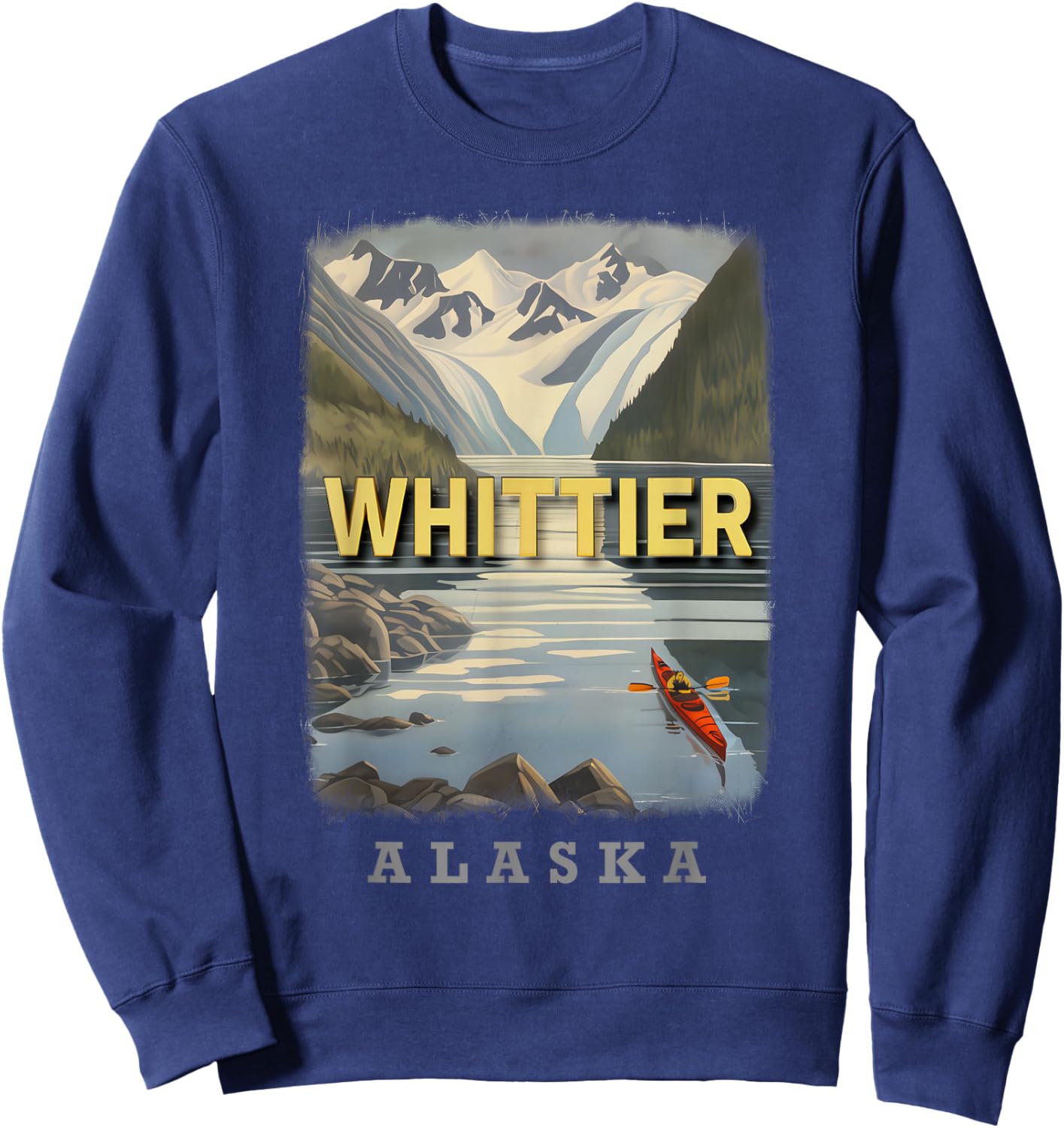 Whittier Alaska AK Gateway to Prince William Sound SD518 Sweatshirt - Sweatshirt | Navy