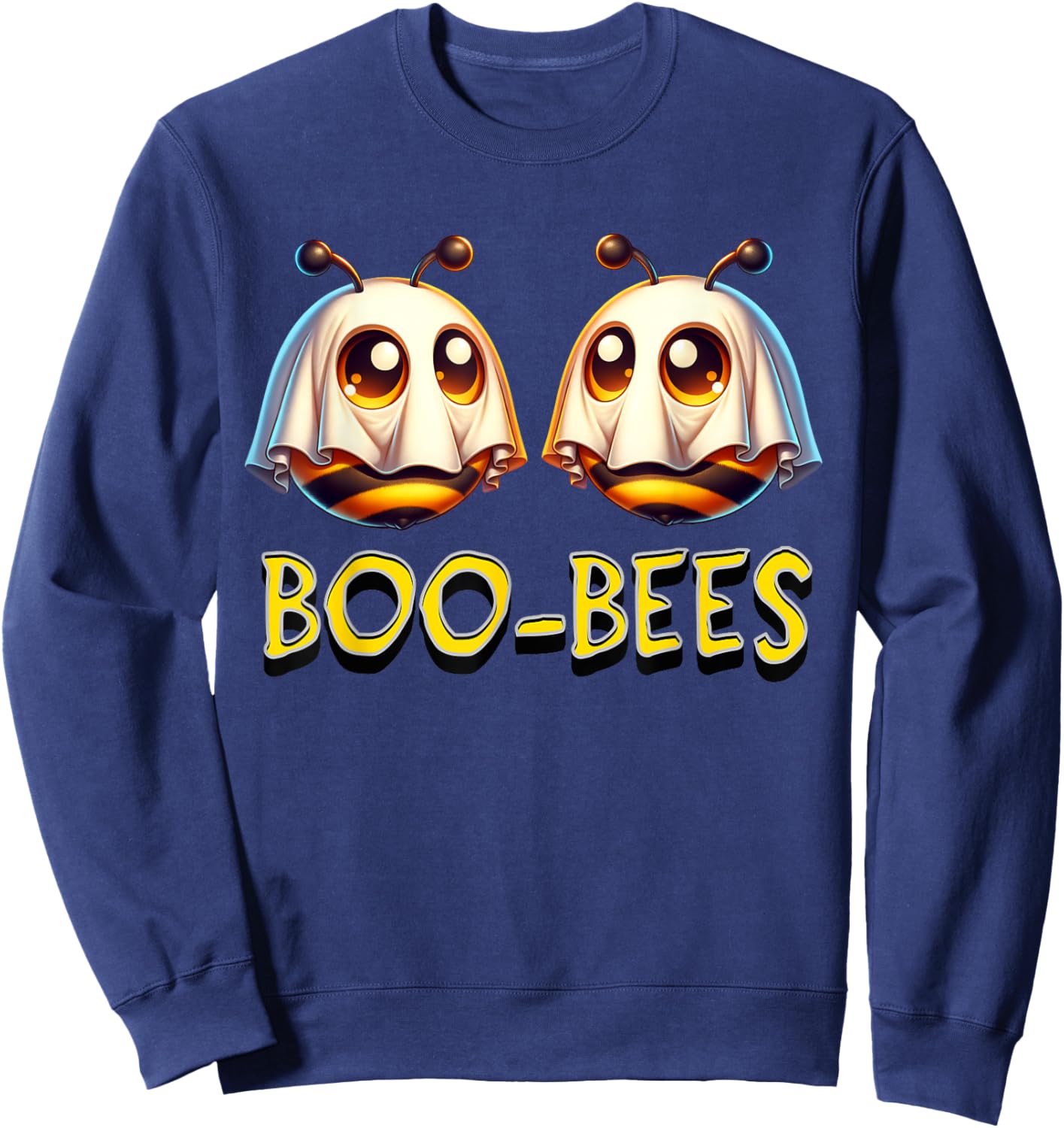 Freche Halloween Boo-Bees - Lustige Gruselige Geisterhummeln Sweatshirt - Sweatshirt | Navy