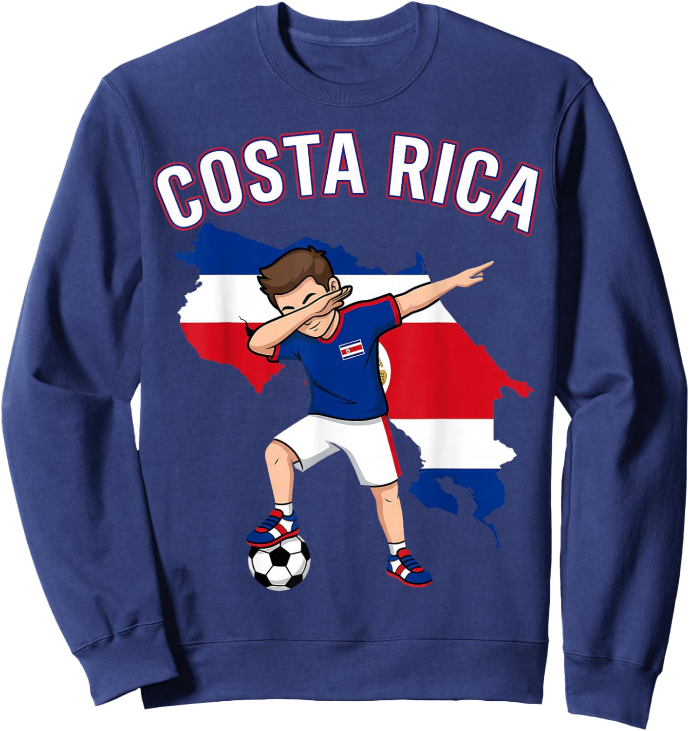Costa Rica Dab Pose Sweatshirt - Sweatshirt | Navy