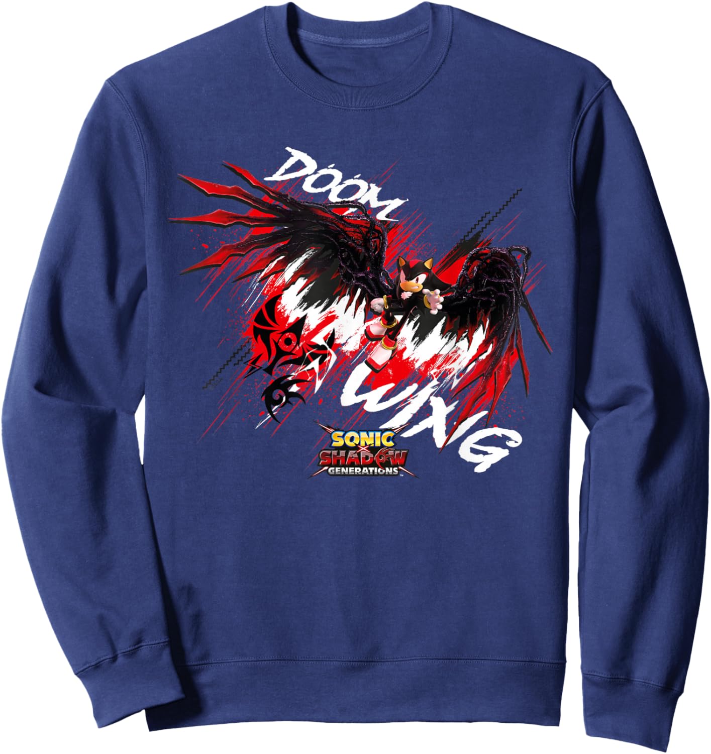 Sonic The Hedgehog, Sonic X Shadow Generations - Doom Wing Sweatshirt - Sweatshirt | Navy