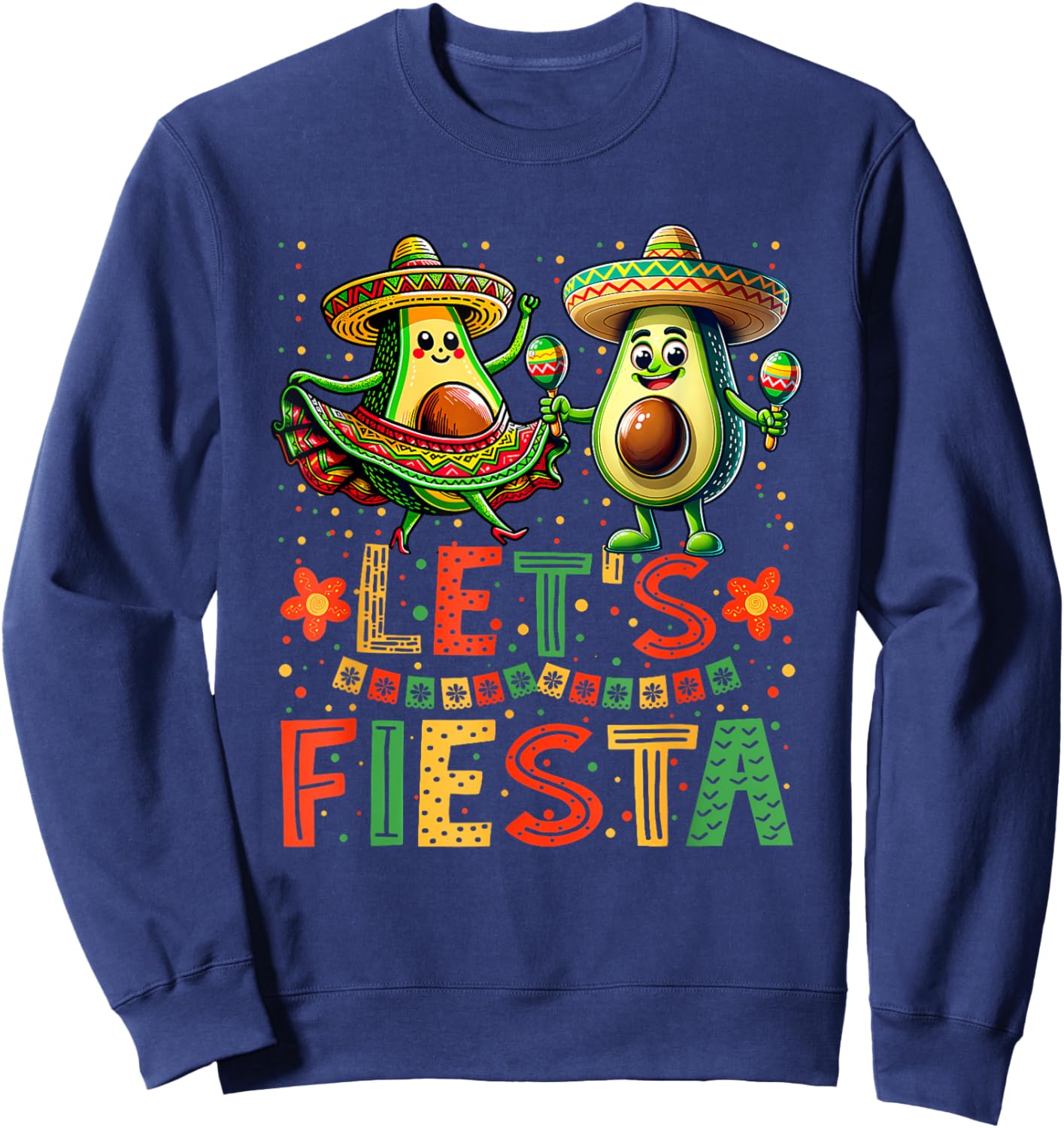 Lets Fiesta 5 Cinco De Mayo Men Boys Girls Mexican Sweatshirt - Sweatshirt | Navy