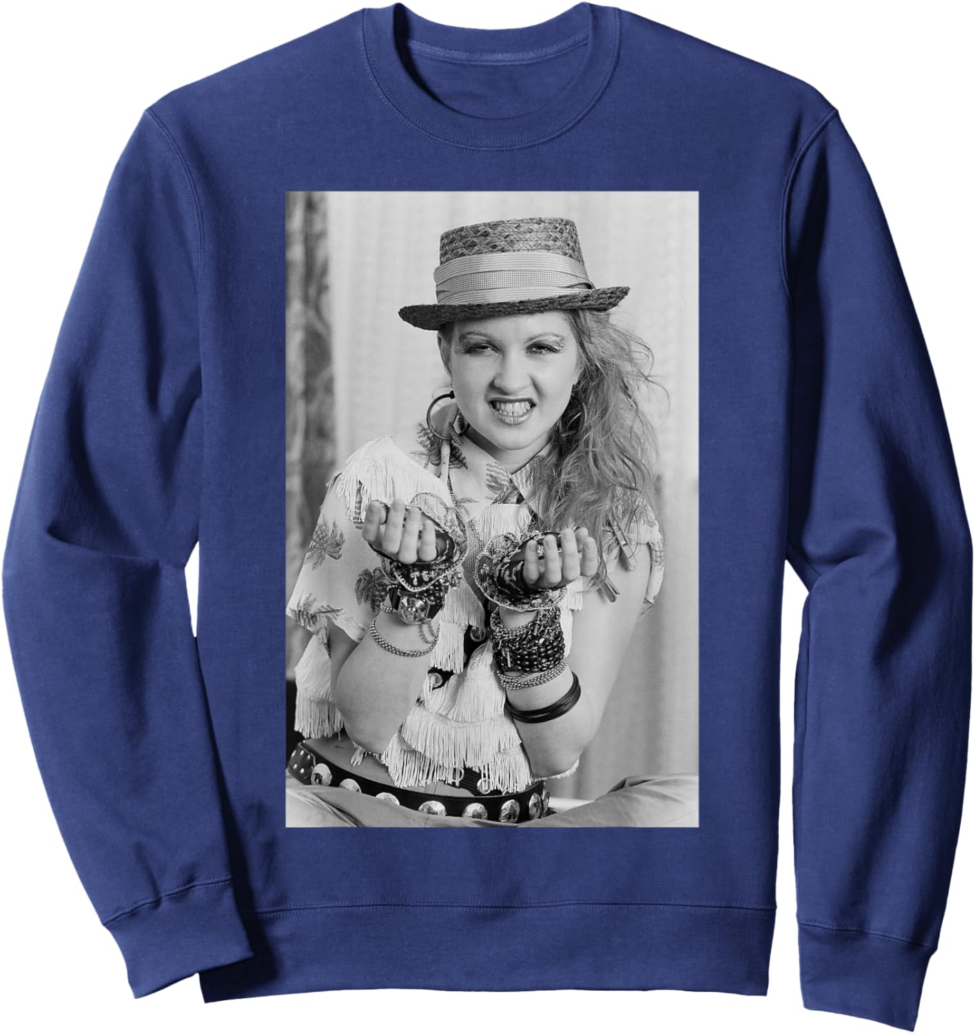 Cyndi Lauper US Pop Star Photo Shoot 1984 Sweatshirt - Sweatshirt | Navy
