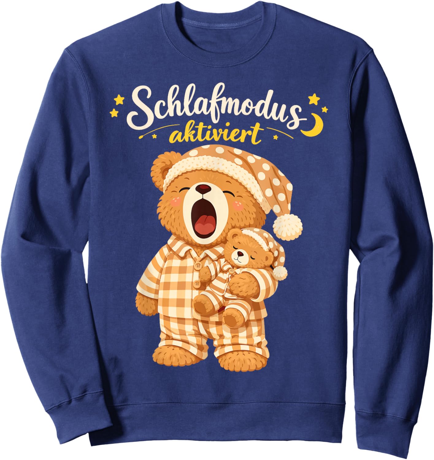 Schlafshirt Nacht Schlafen Schlafanzug Teddybär Schlaf Sweatshirt - Sweatshirt | Navy