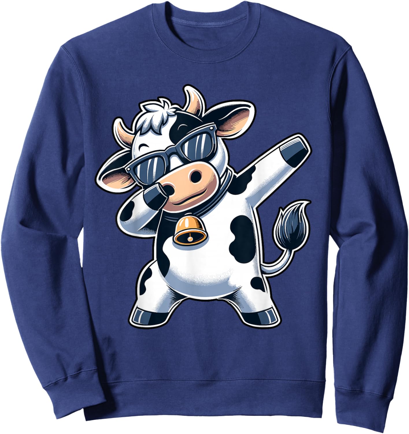 Cute Dabbing Cow Clothes Men Toddler Boys Farm Animal Kids Sweatshirt - Sweatshirt | Navy