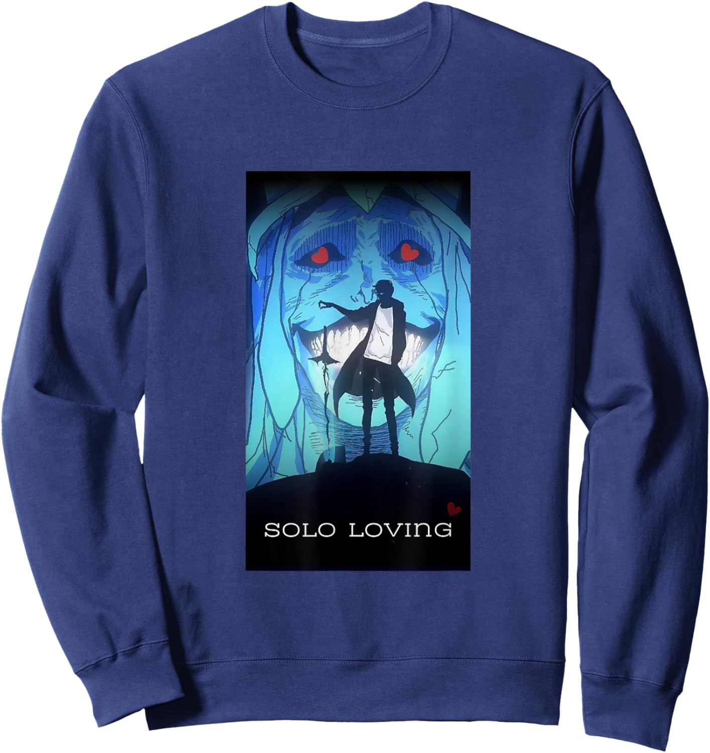 Solo Loving Anime for Japanese Cartoon Lovers Sweatshirt - Sweatshirt | Navy