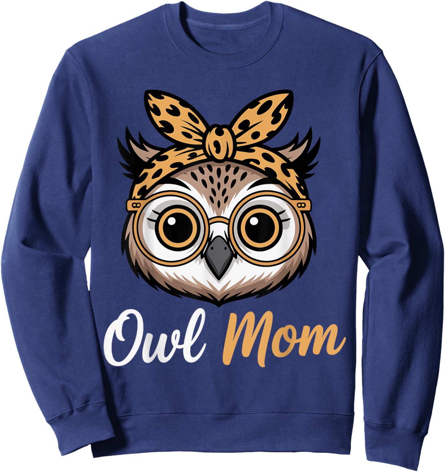 Owl Mom Women Owl Lover Owl Mama Sweatshirt - Sweatshirt | Navy