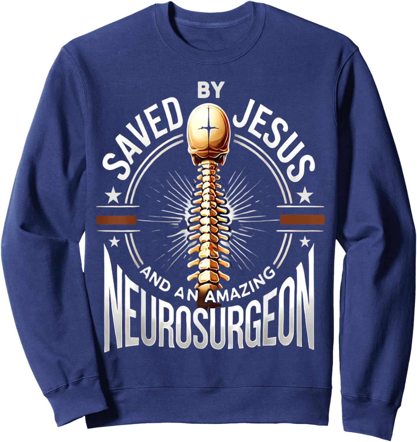 Back Neck Surgery Women Physical Therapy Rehab Jesus Sweatshirt - Sweatshirt | Navy