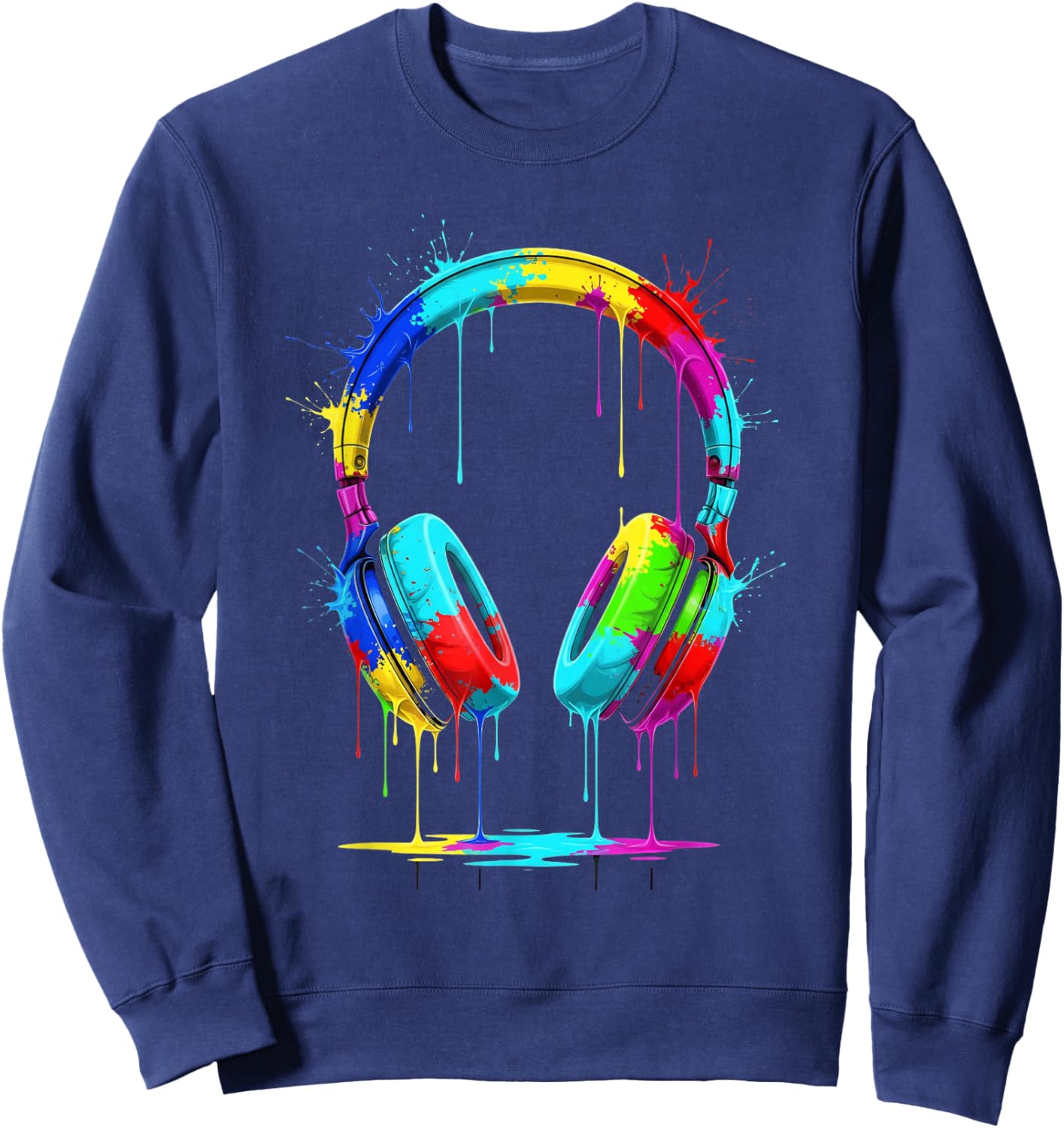 Gamer Headphones Paint Gaming Lover Sweatshirt - Sweatshirt | Navy